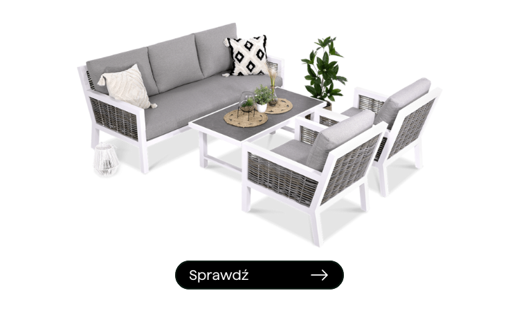 Zestaw mebli na taras OLYMPIA Caffe White - FURRORE