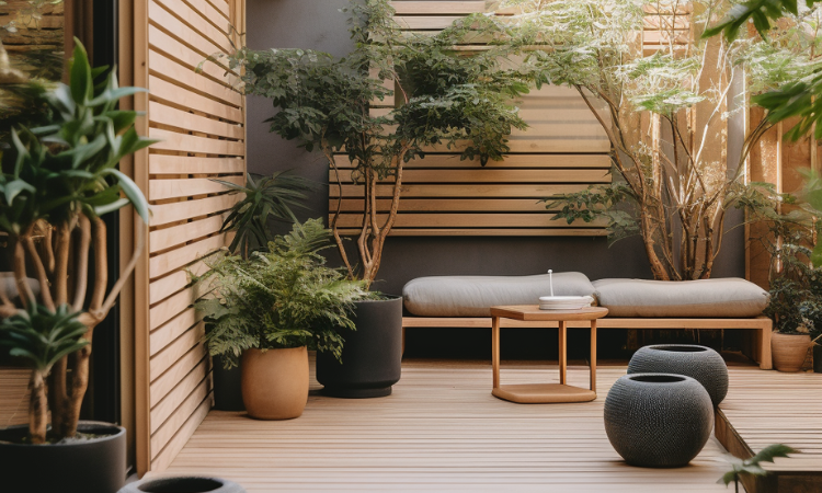 modern japandi garden