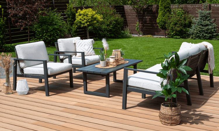 Zestaw mebli wypoczynkowych LOTUS Caffe Dark Grey - FURRORE