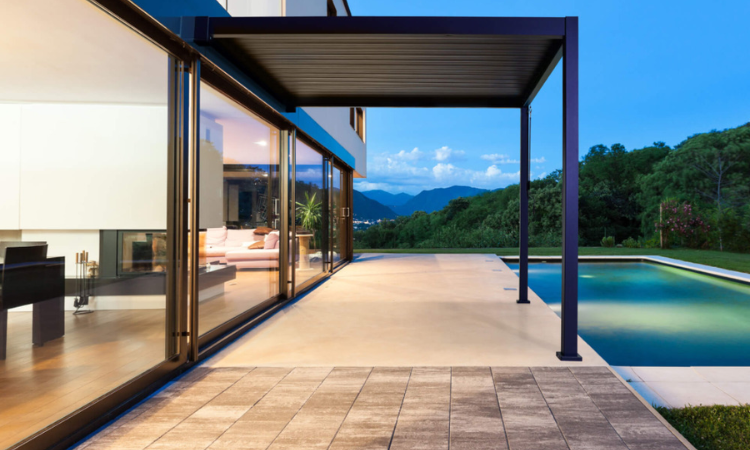 Pergola ścienna ogrodowa na taras Premium Wall 3x4 Anthracite - Gutroof