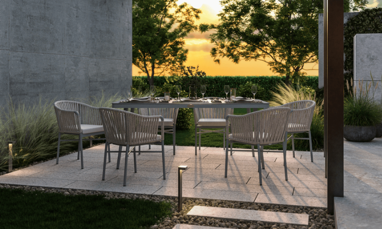 zestaw mebli jadalanianych w stylu rope 