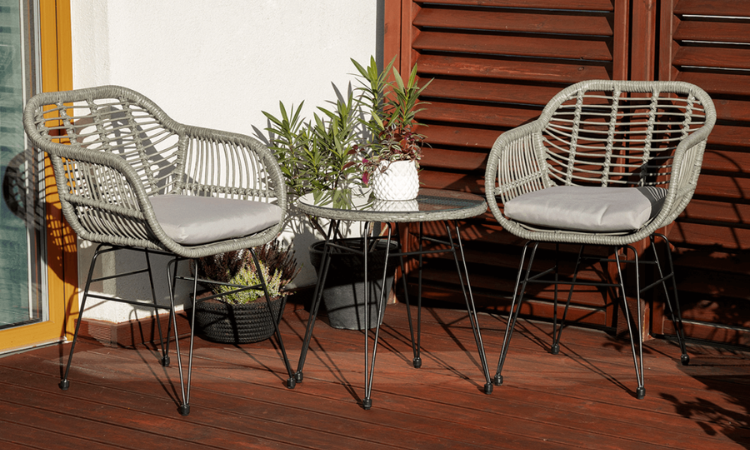 Zestaw na balkon KUBU 2+1, Grey - FOCUS GARDEN