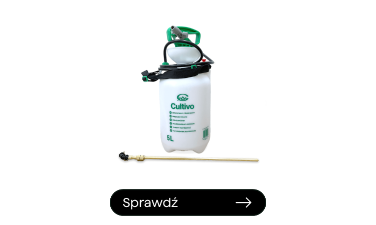 biały opryskiwacz z teleskopową lancą 