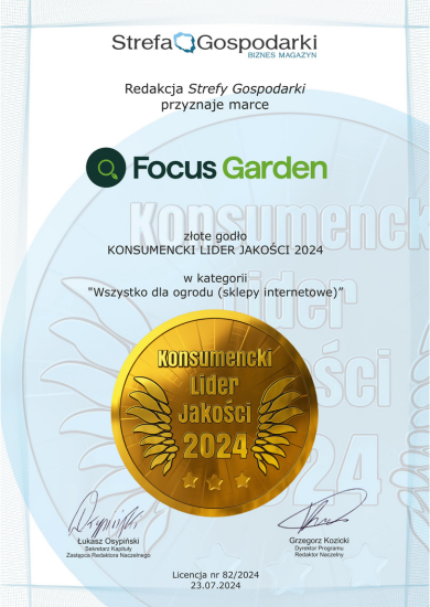 konsumencki lider jakości focus garden certyfikat 