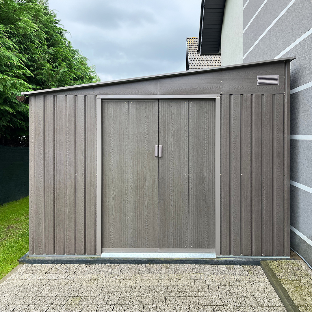 Aranżacja klienta z produktem Domek narzędziowy JASPER 279x321cm Light Wood - Hardmaister