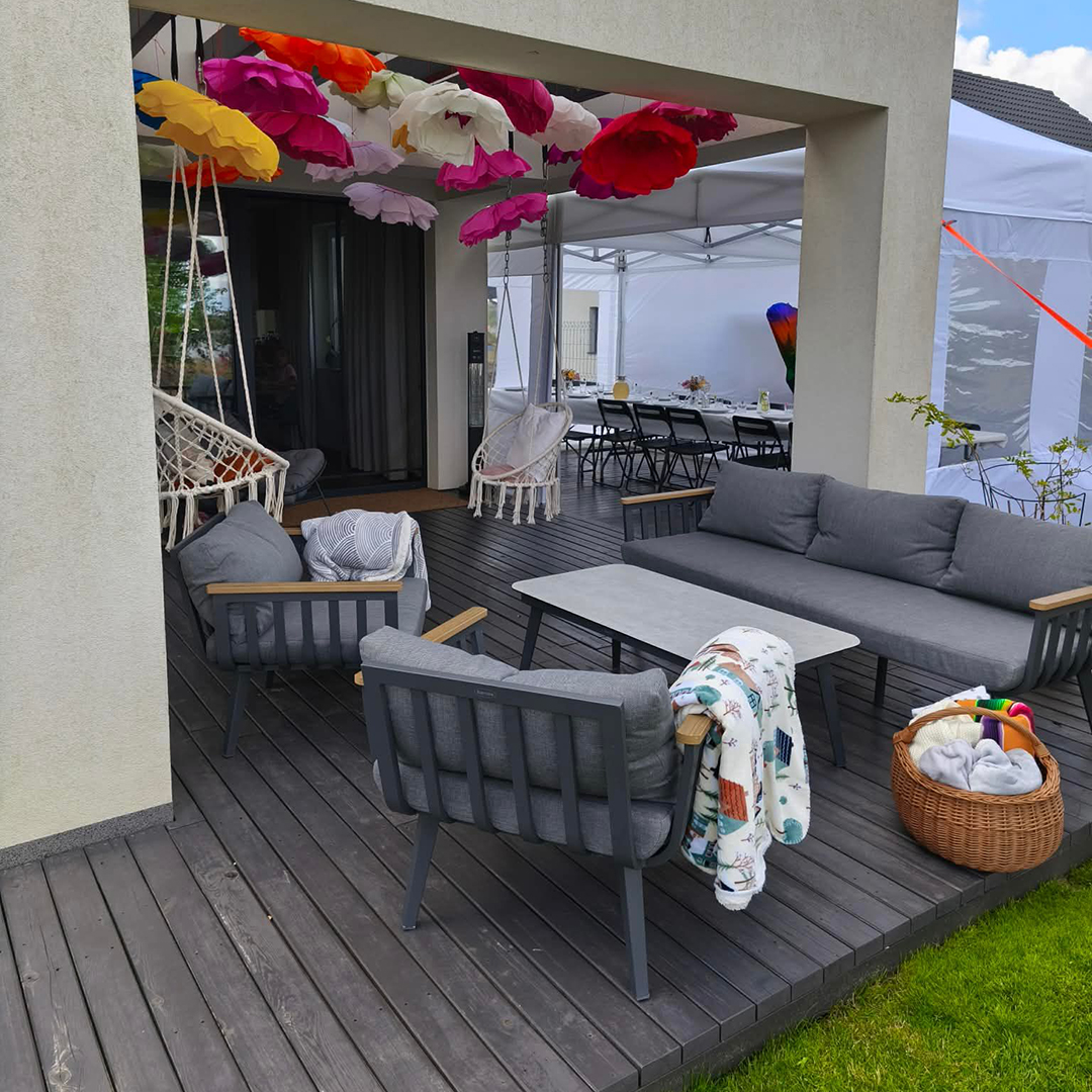Aranżacja klienta z produktem Meble na balkon STELLA Caffe Grey - FURRORE