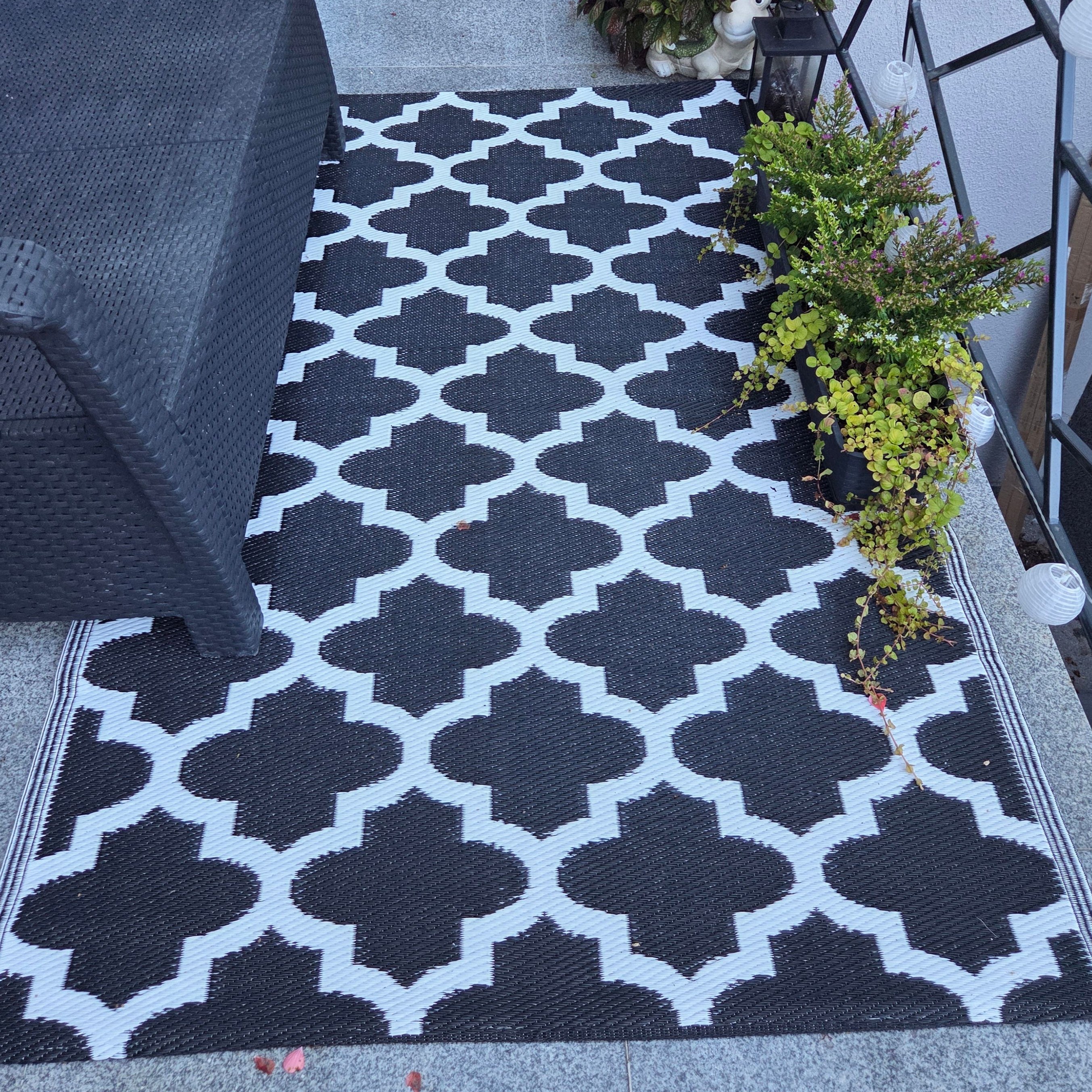 Dywan na taras 120x180cm Agenda Black - MOODME zdjęcie realizacji 5