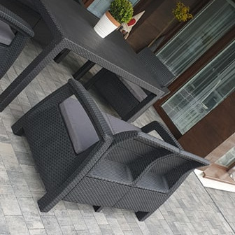 Zestaw ogrodowy CORFU FIESTA II Graphite zdjęcie realizacji 2