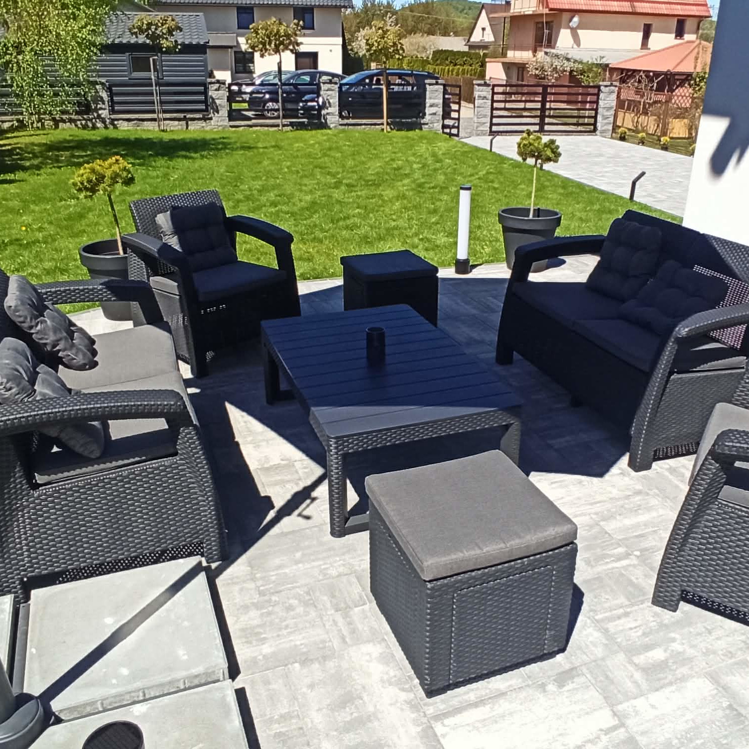 Zestaw ogrodowy CORFU FIESTA II Graphite zdjęcie realizacji 3