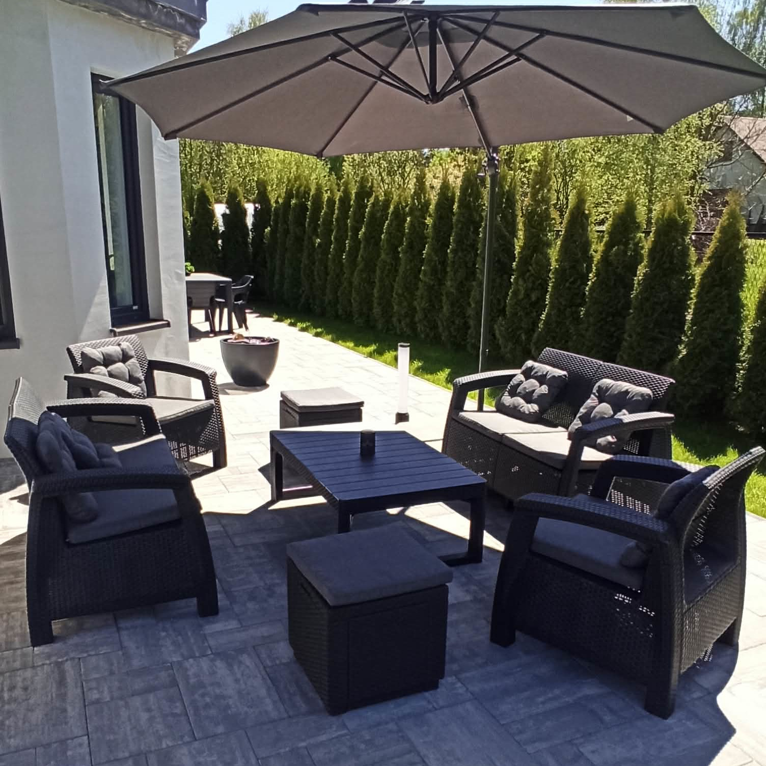Zestaw ogrodowy CORFU FIESTA II Graphite zdjęcie realizacji 4