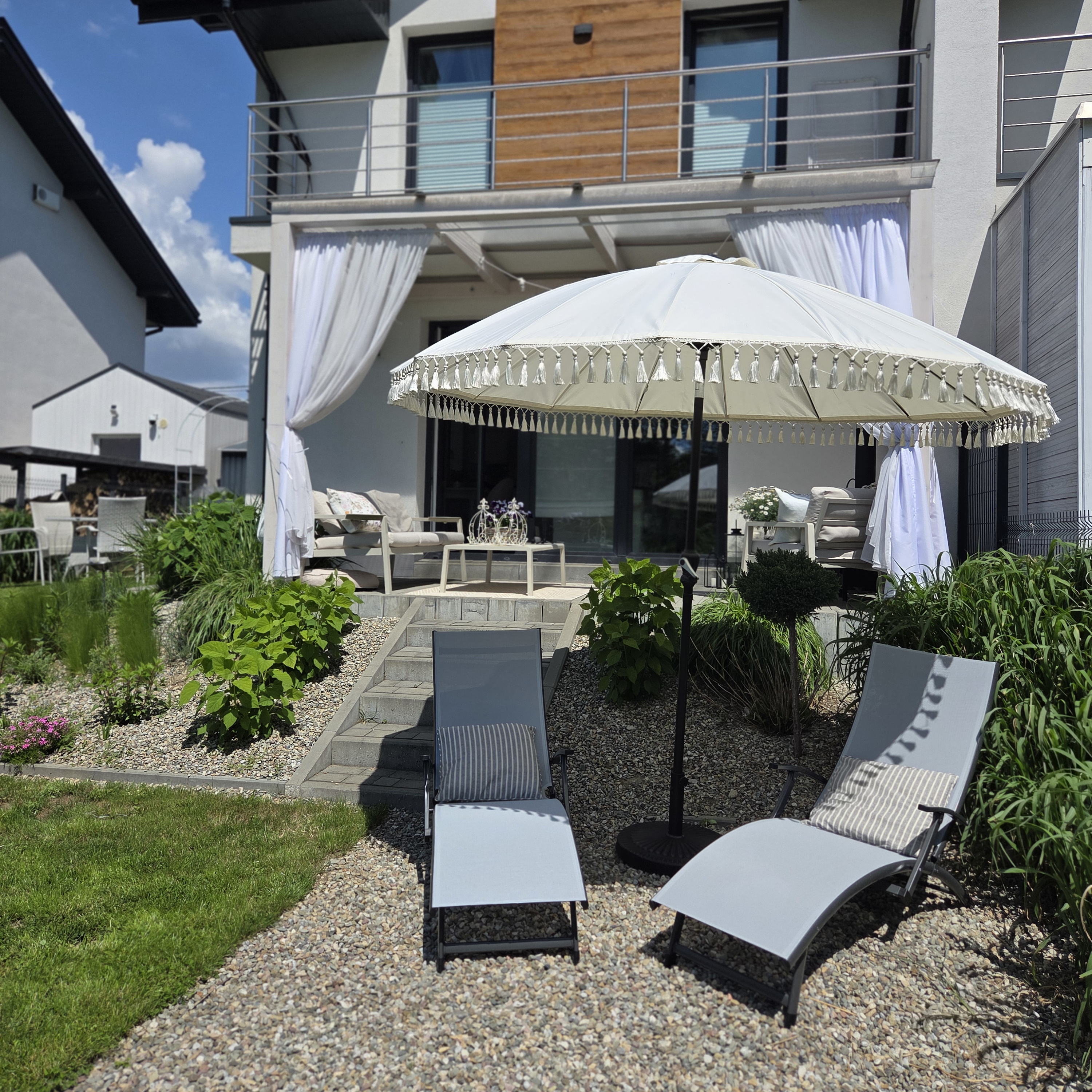 Leżak ogrodowy aluminiowy RELAX Grey zdjęcie realizacji 1