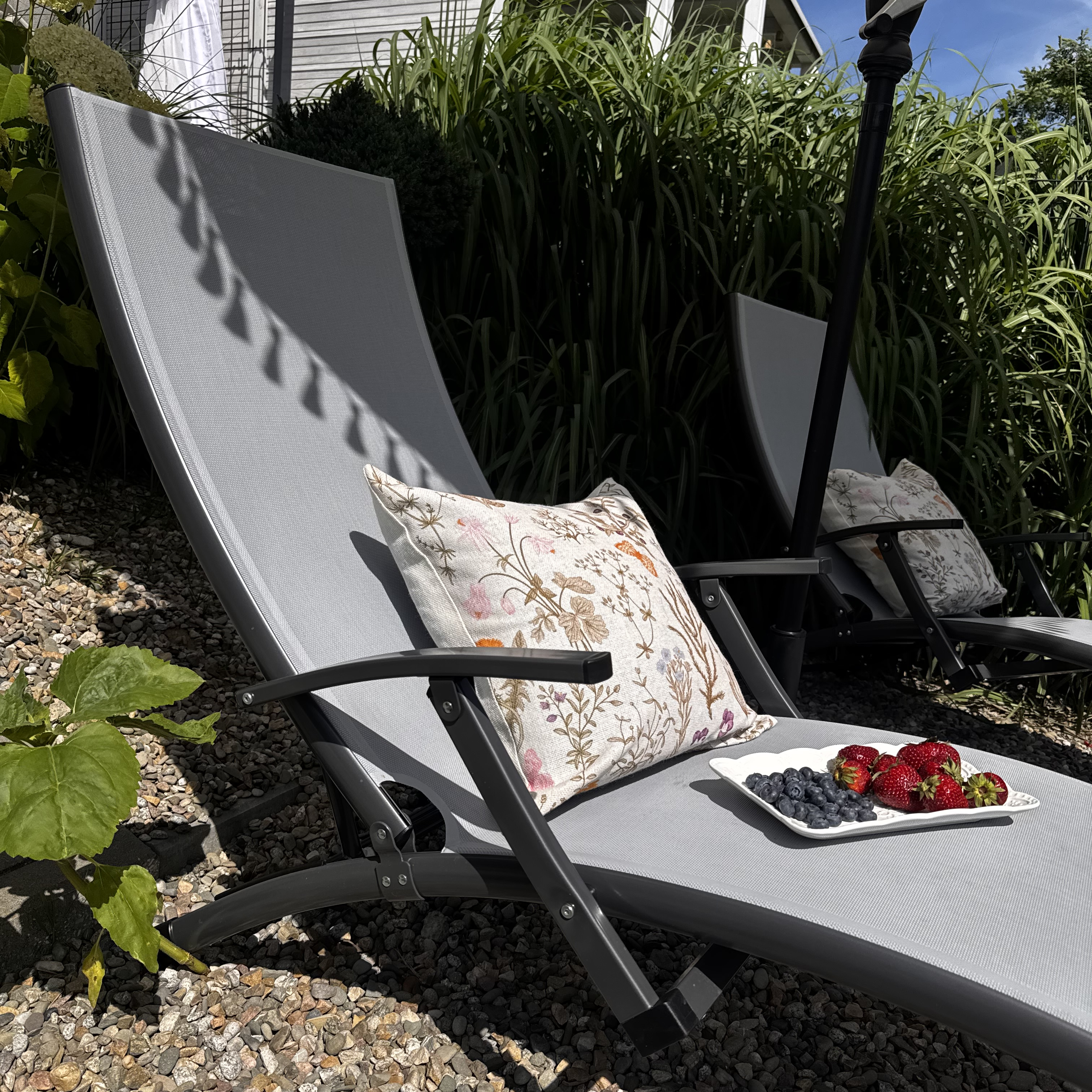 Leżak ogrodowy aluminiowy RELAX Grey zdjęcie realizacji 3