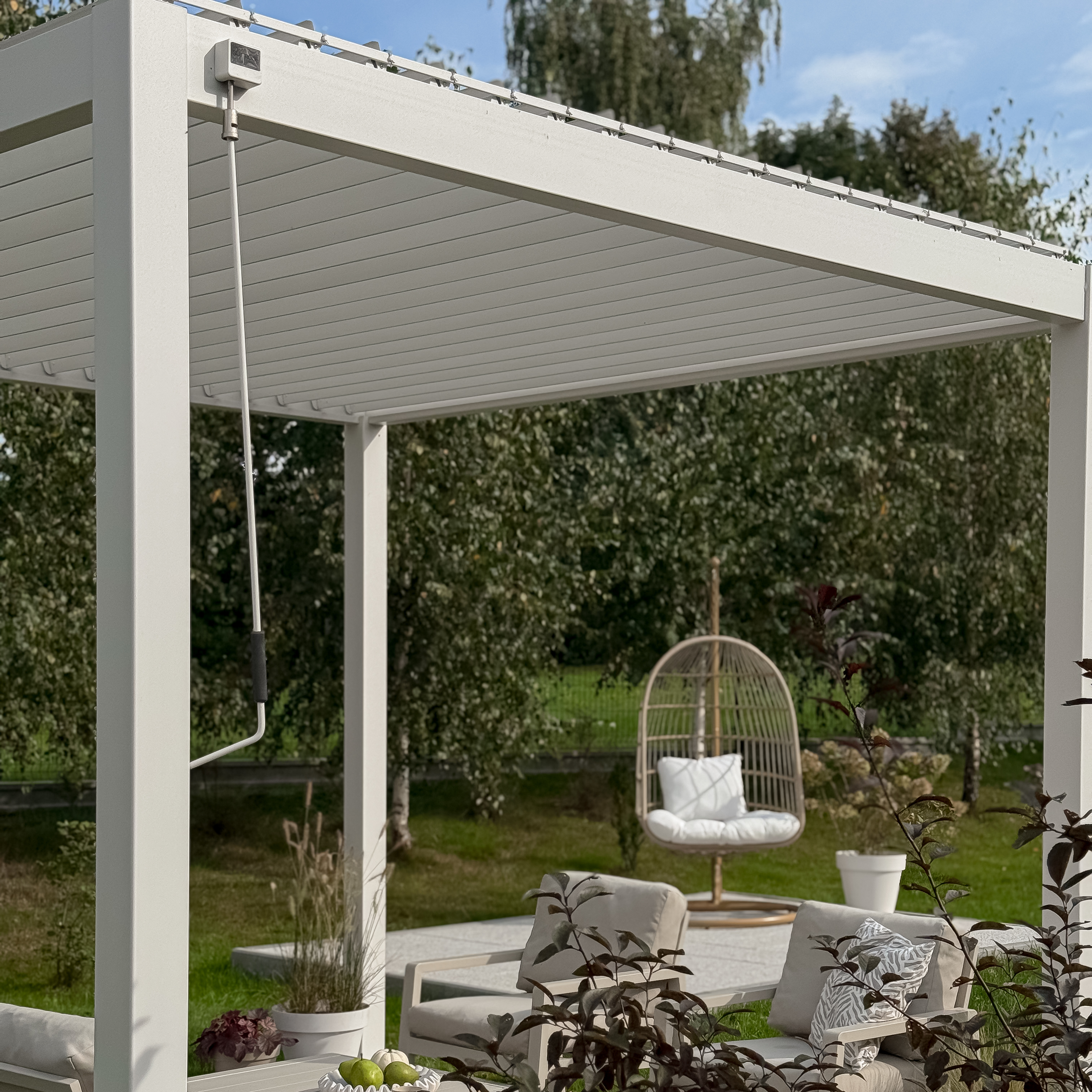 Pergola ogrodowa tarasowa 3x3 Premium White - Gutroof zdjęcie realizacji 5
