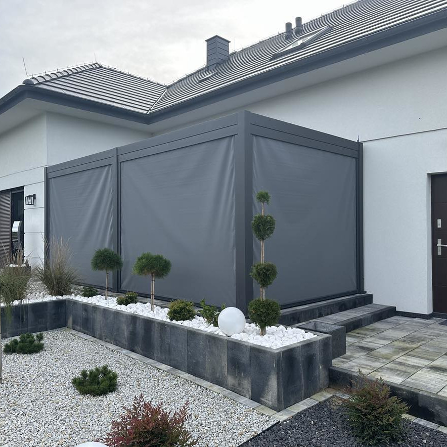 Pergola tarasowa Premium Anthracite 3x6 - Gutroof zdjęcie realizacji 9
