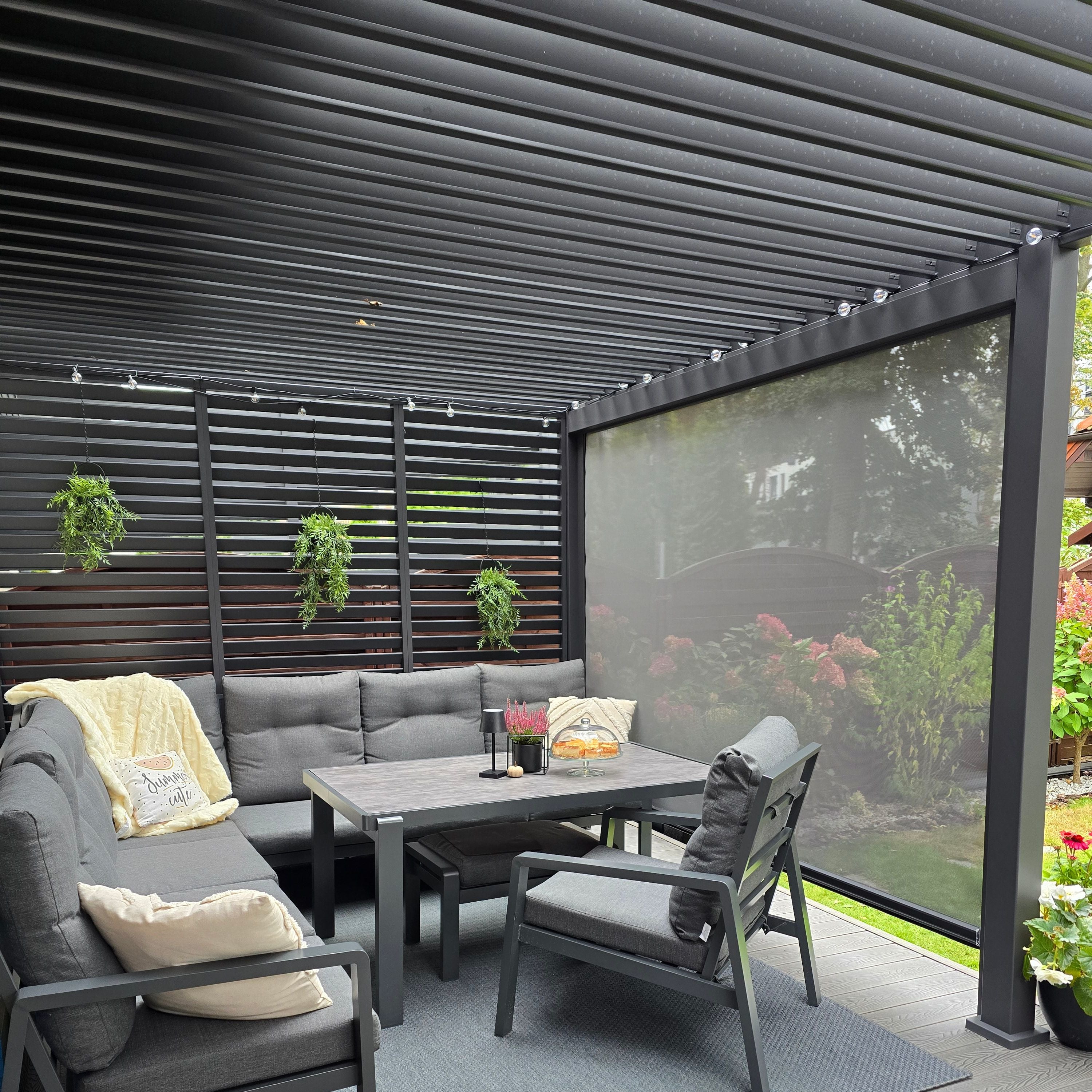 Panel żaluzja do pergoli PREMIUM 3m, Anthracite - GUTROOF  zdjęcie realizacji 1