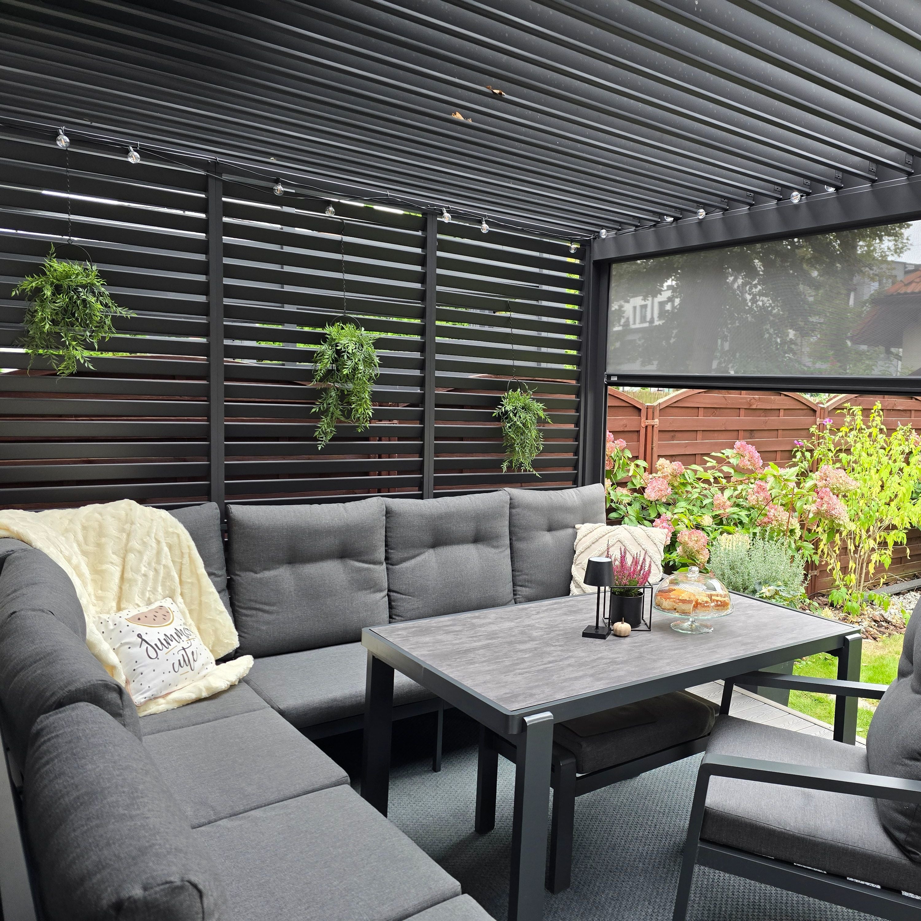 Panel żaluzja do pergoli PREMIUM 3m, Anthracite - GUTROOF  zdjęcie realizacji 2