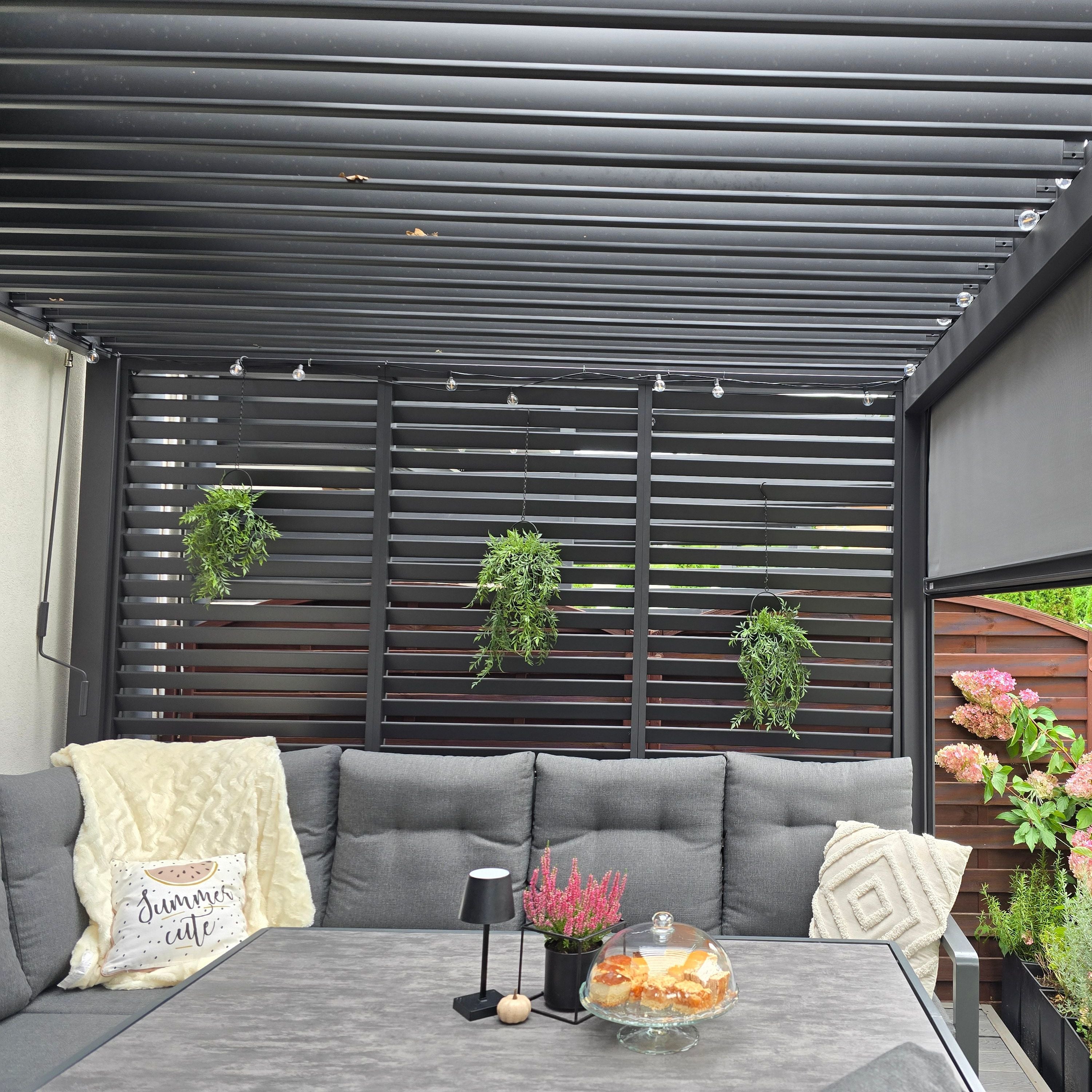 Panel żaluzja do pergoli PREMIUM 3m, Anthracite - GUTROOF  zdjęcie realizacji 3