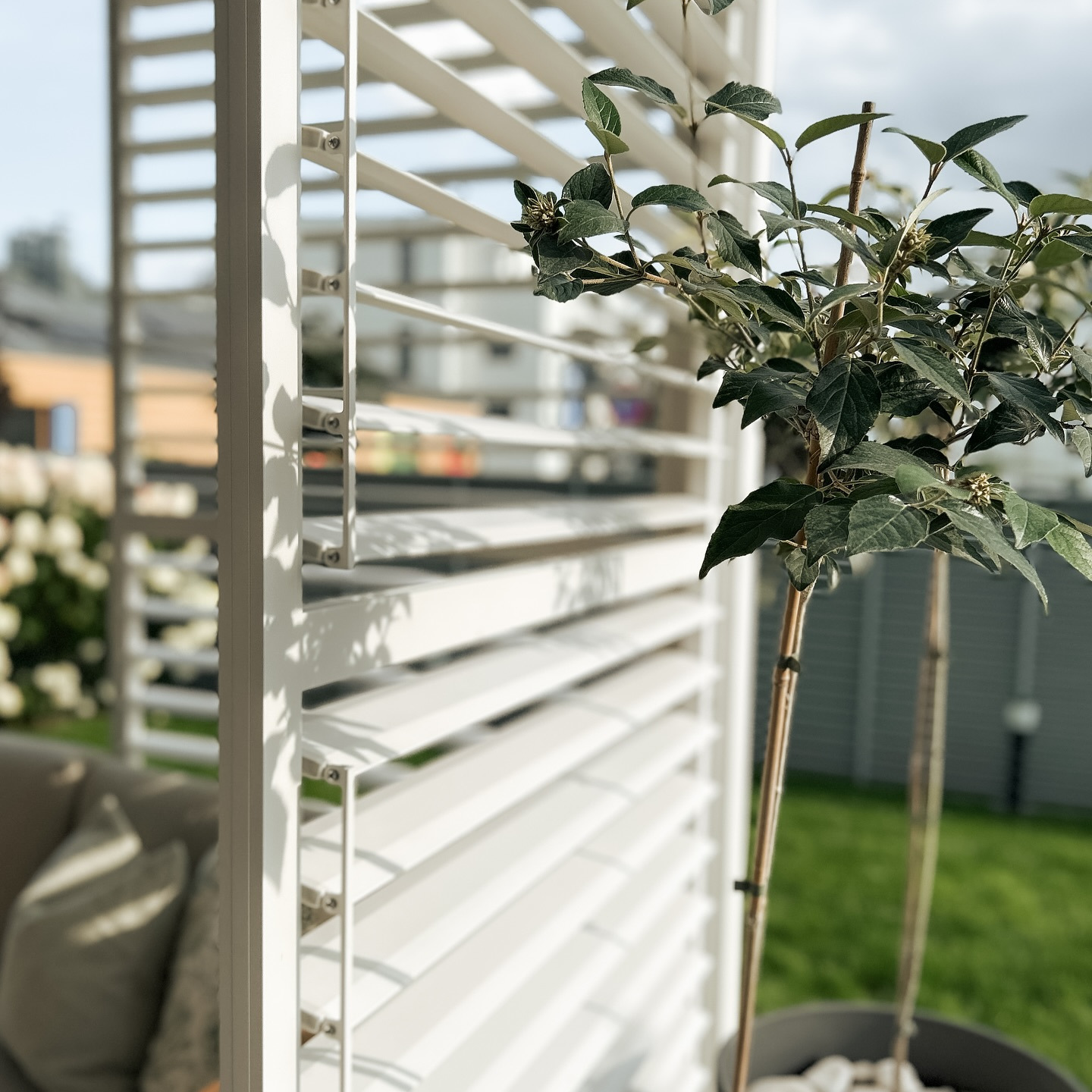 Panel żaluzjowy od pergoli PREMIUM 4m, White - GUTROOF zdjęcie realizacji 4