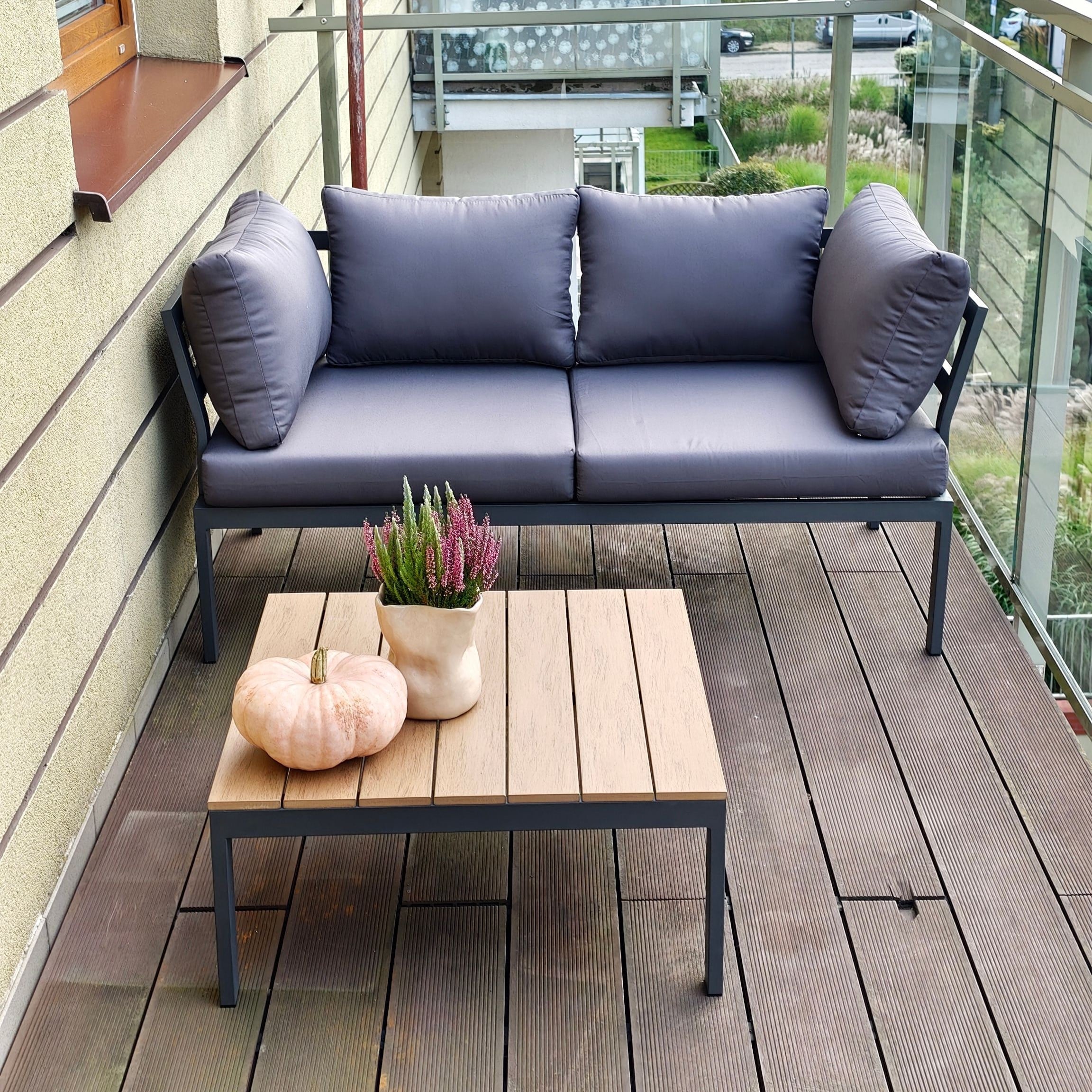 Sofa ogrodowa Java Dark Grey - Bjørkka zdjęcie realizacji 6