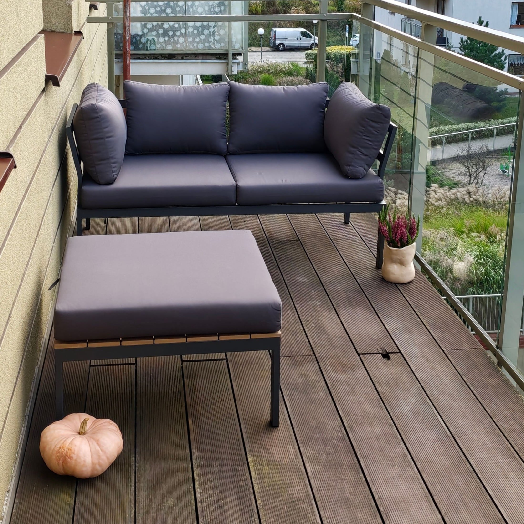Sofa ogrodowa Java Dark Grey - Bjørkka zdjęcie realizacji 8