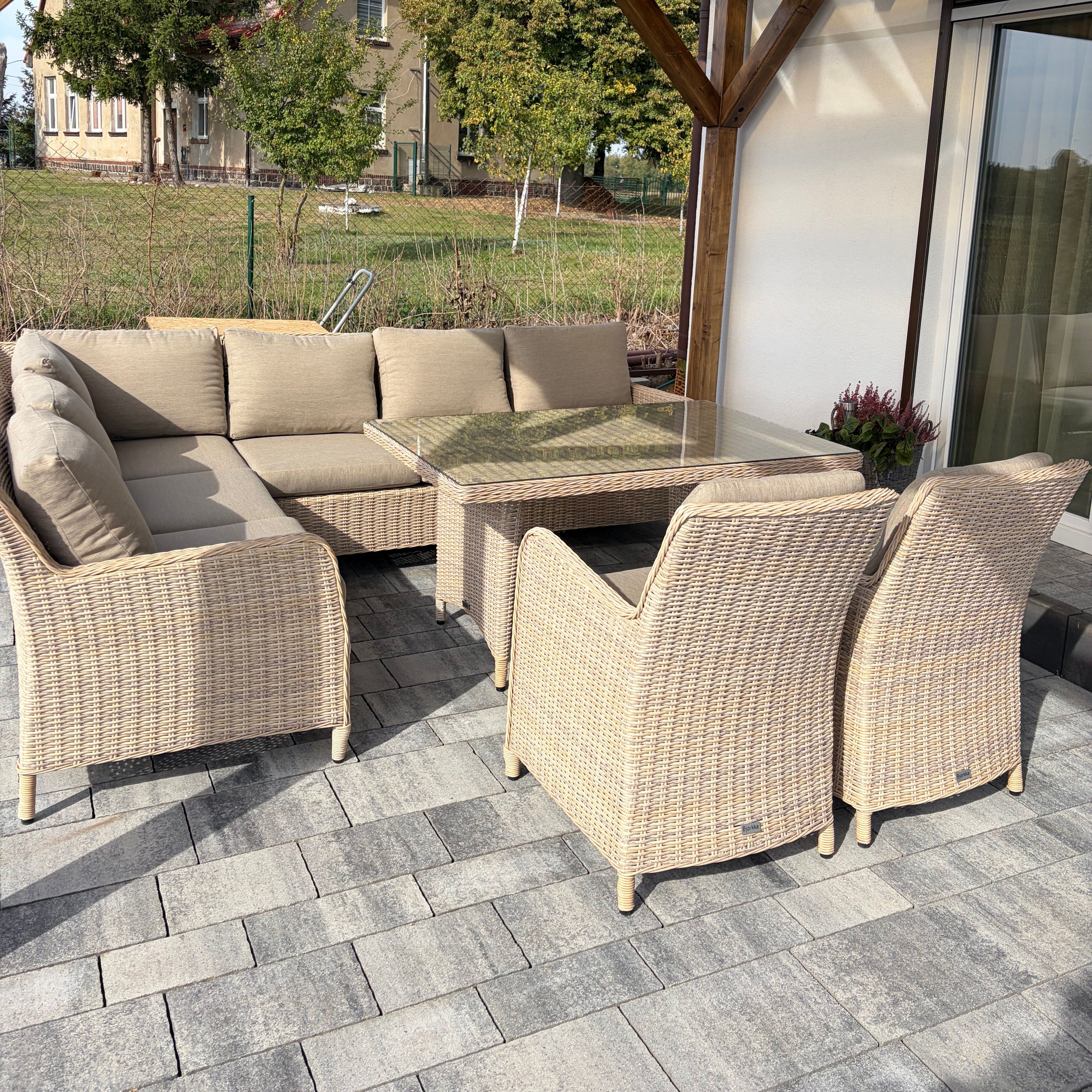 Narożnik z technorattanu MARYLAND Beige zdjęcie realizacji 10