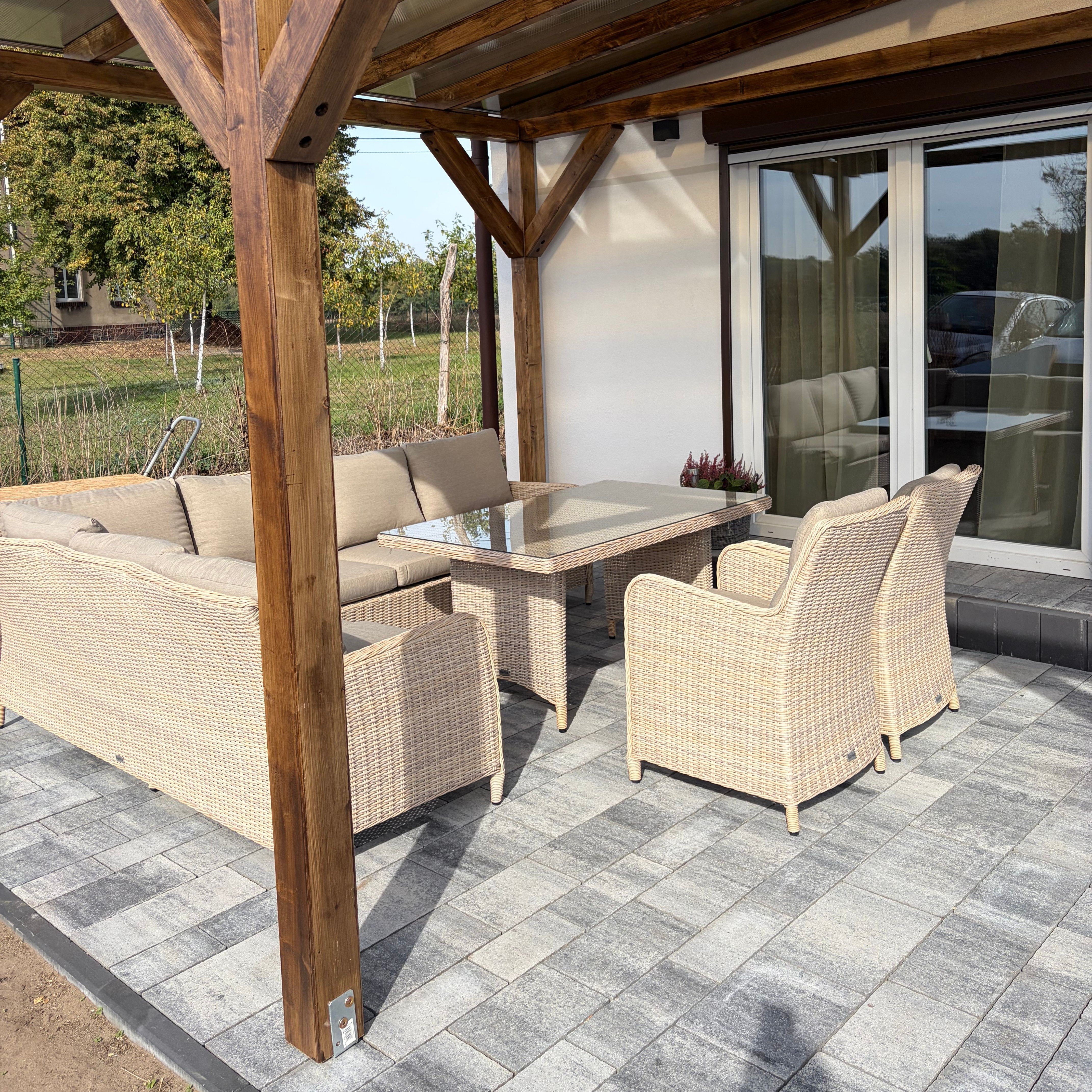 Narożnik z technorattanu MARYLAND Beige zdjęcie realizacji 11