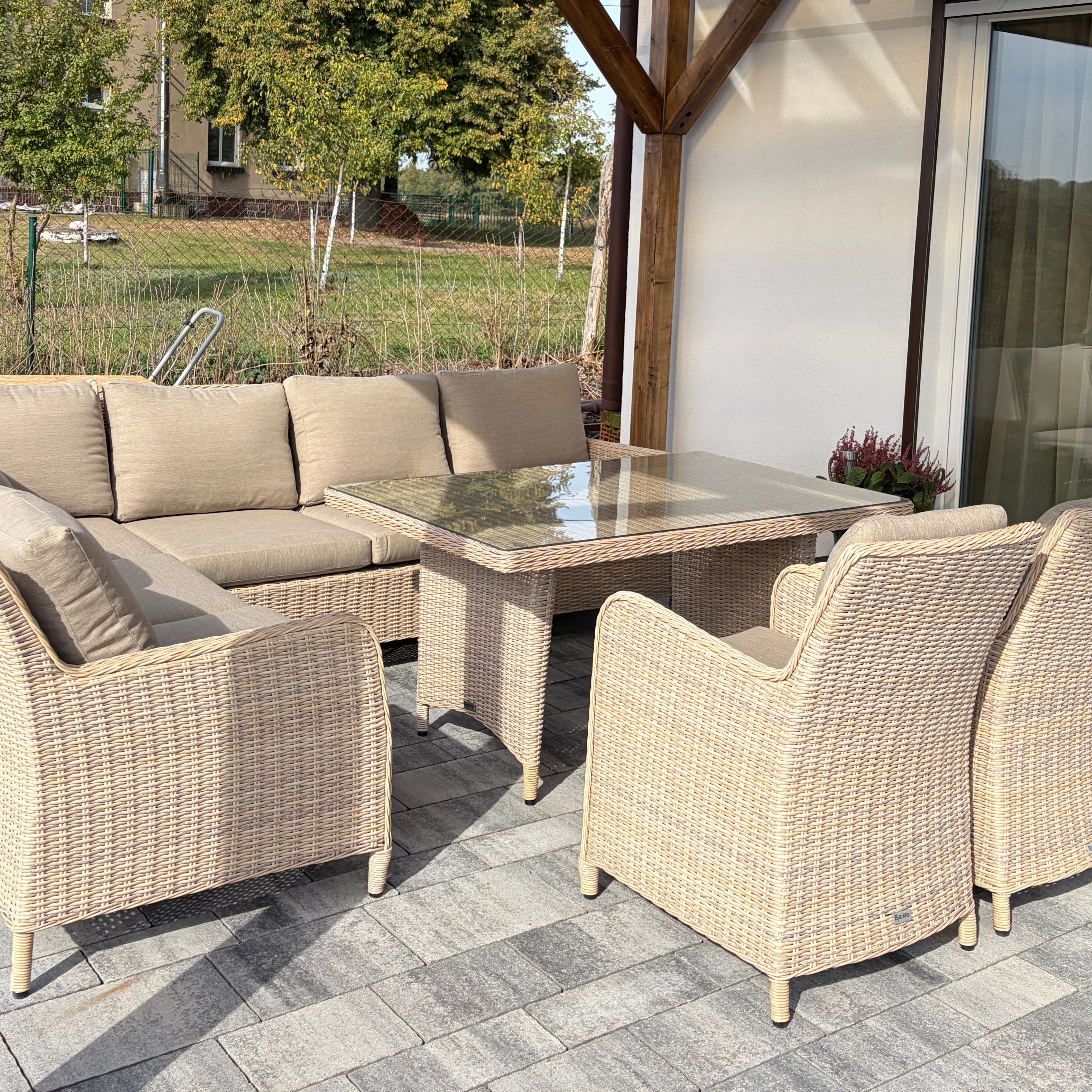 Narożnik z technorattanu MARYLAND Beige zdjęcie realizacji 12