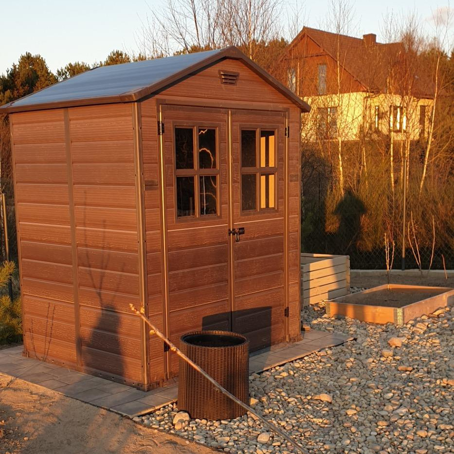 Domek narzędziowy MANOR 6x5 DD Dark Grey - 185x152cm - KETER zdjęcie realizacji 4