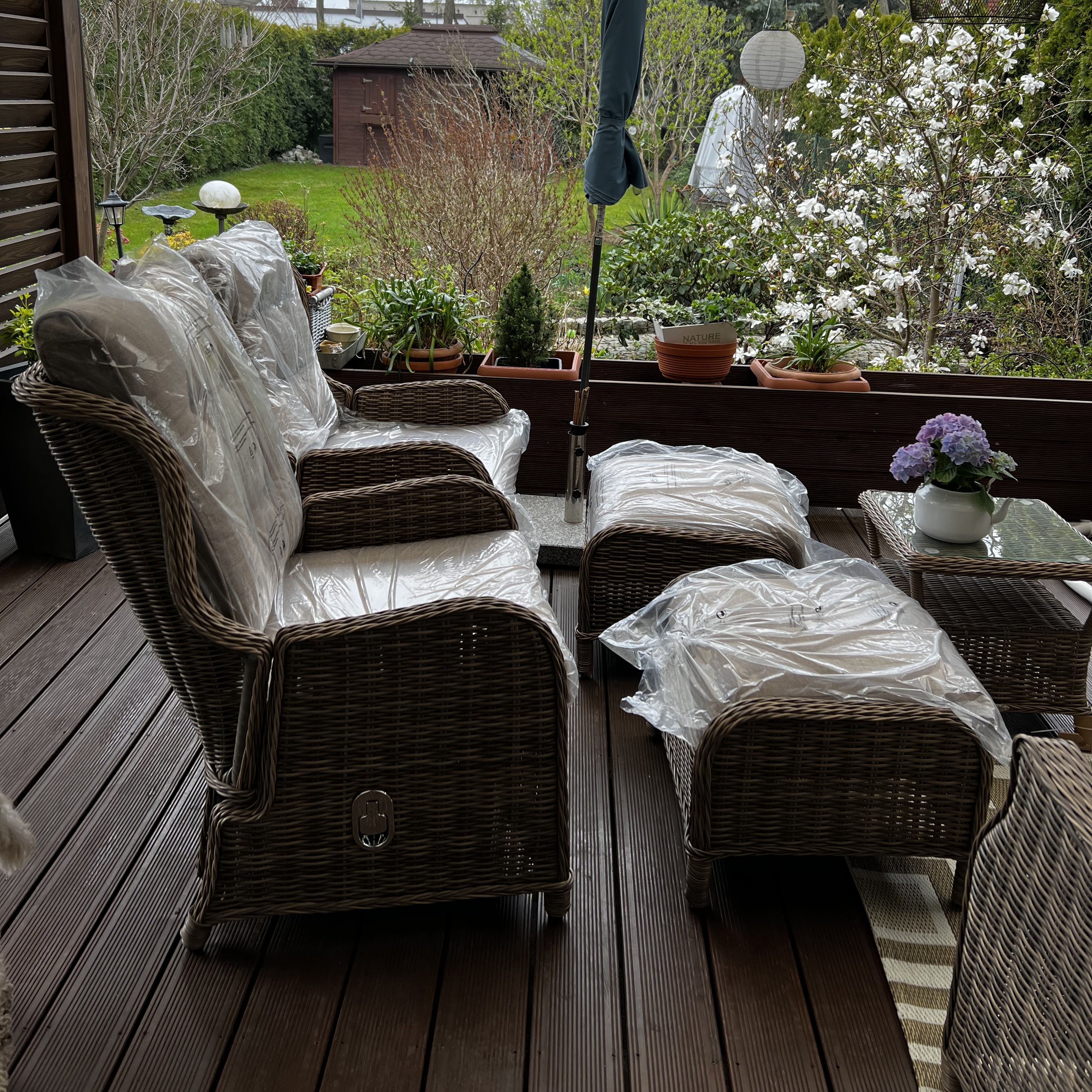 Zestaw wypoczynkowy SIENNA DUO PREMIUM Brown zdjęcie realizacji 2