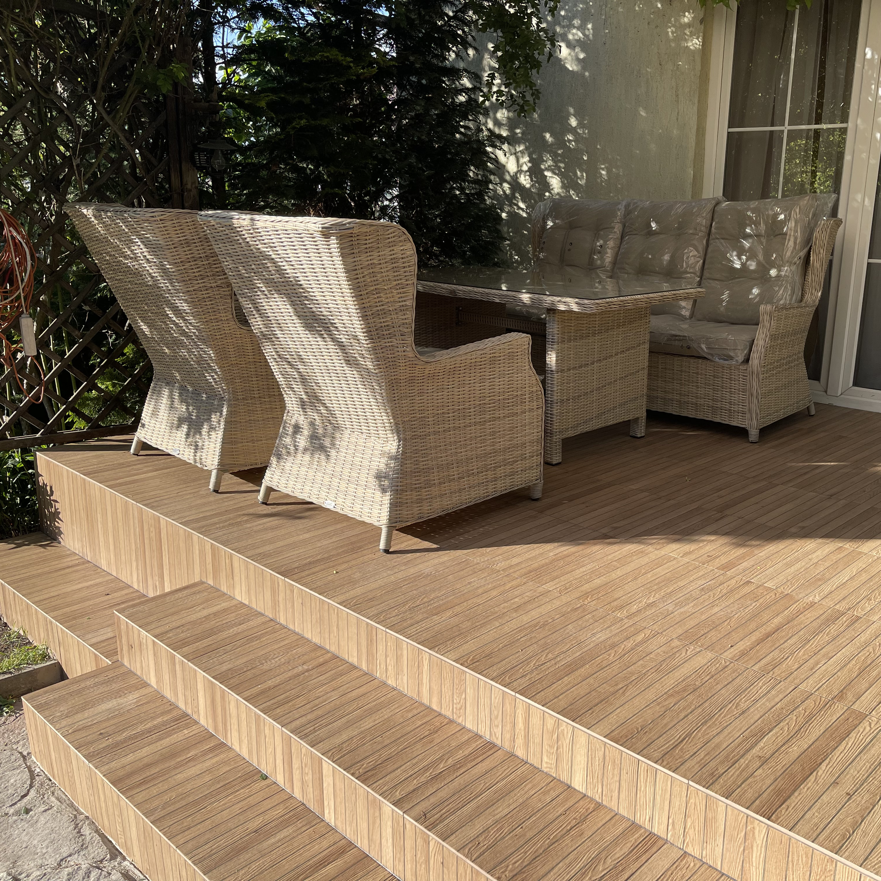 Meble technorattanowe TRIVENTO DINING 3 Beige zdjęcie realizacji 1