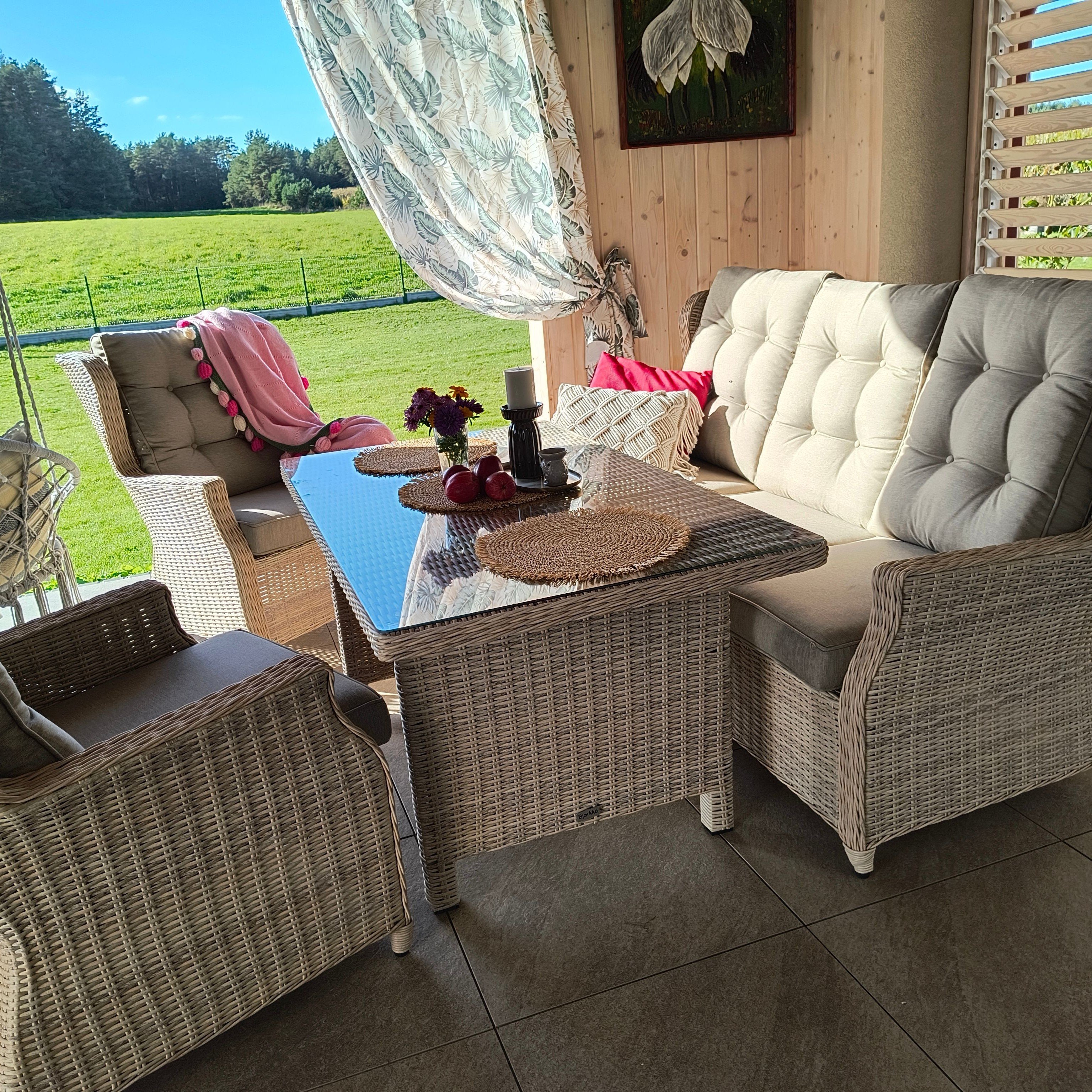 Meble technorattanowe TRIVENTO DINING 3 Beige zdjęcie realizacji 6