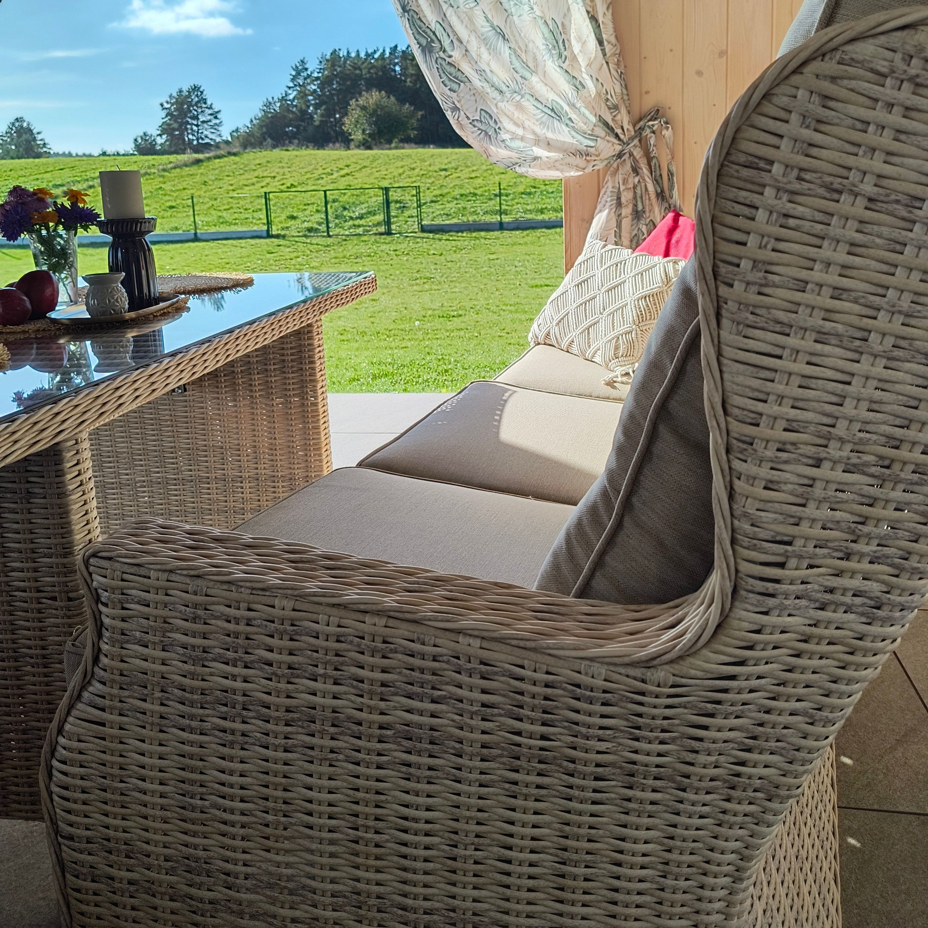 Meble technorattanowe TRIVENTO DINING 3 Beige zdjęcie realizacji 8
