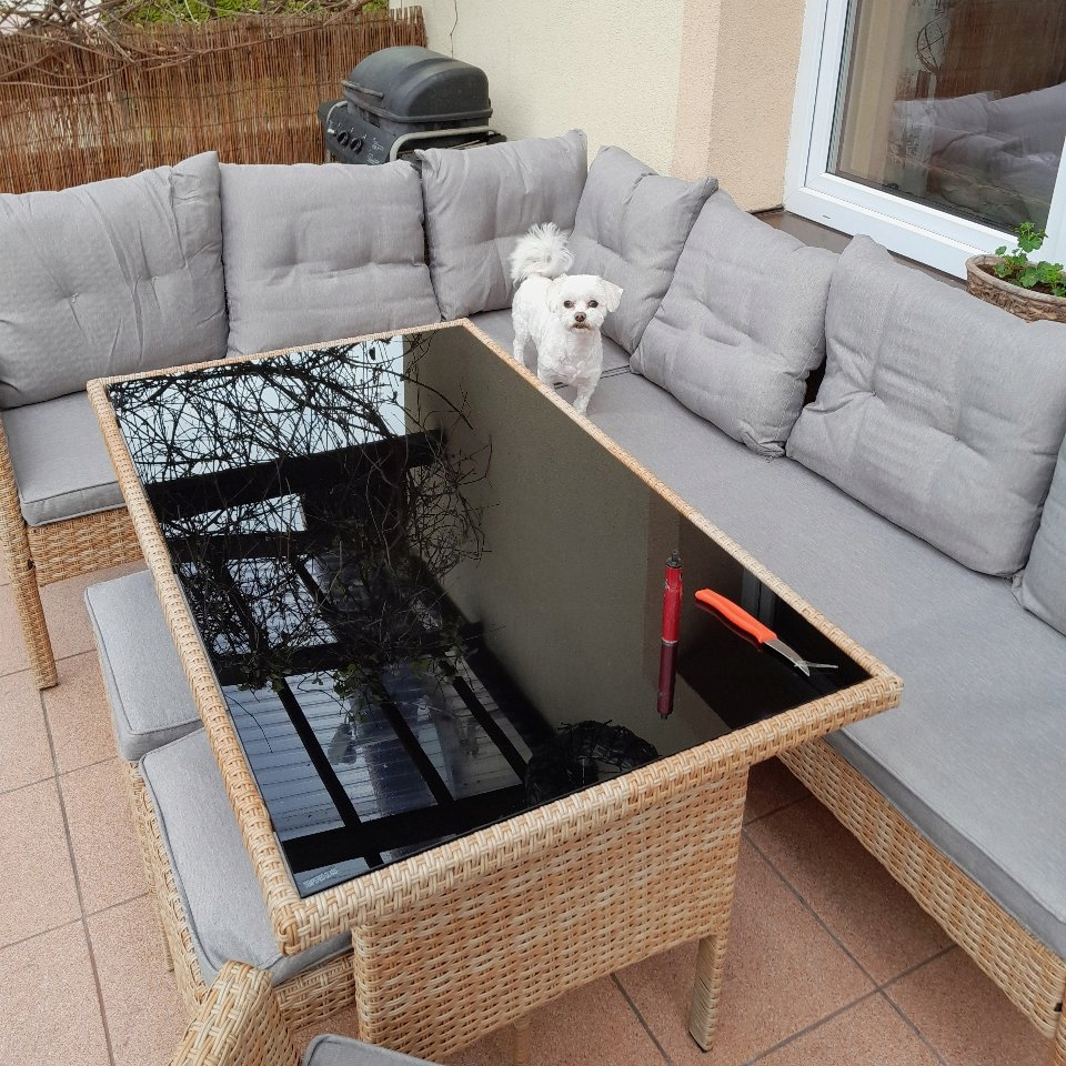 Narożnik z technorattanu CORTINA Beige zdjęcie realizacji 2
