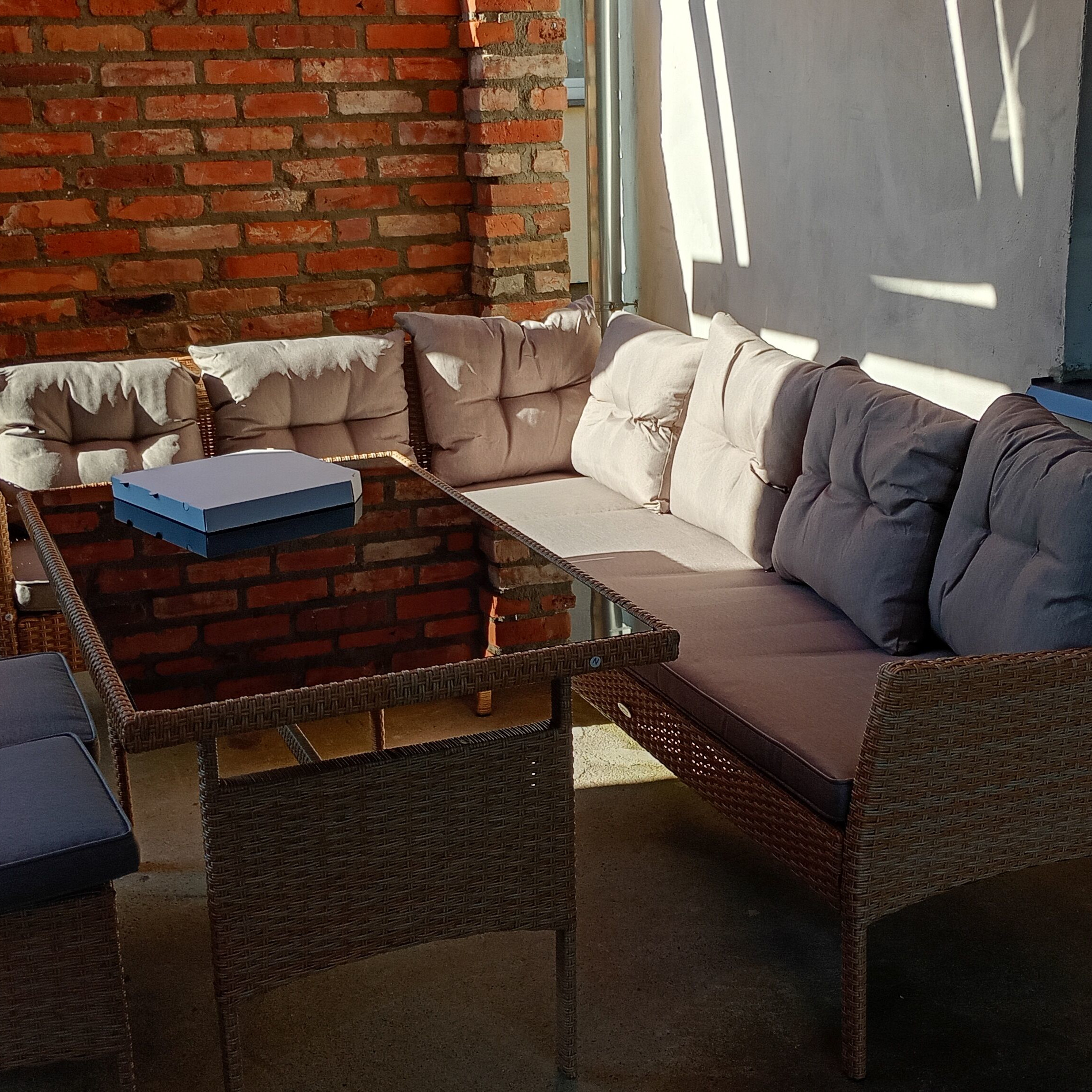 Narożnik z technorattanu CORTINA Beige zdjęcie realizacji 3
