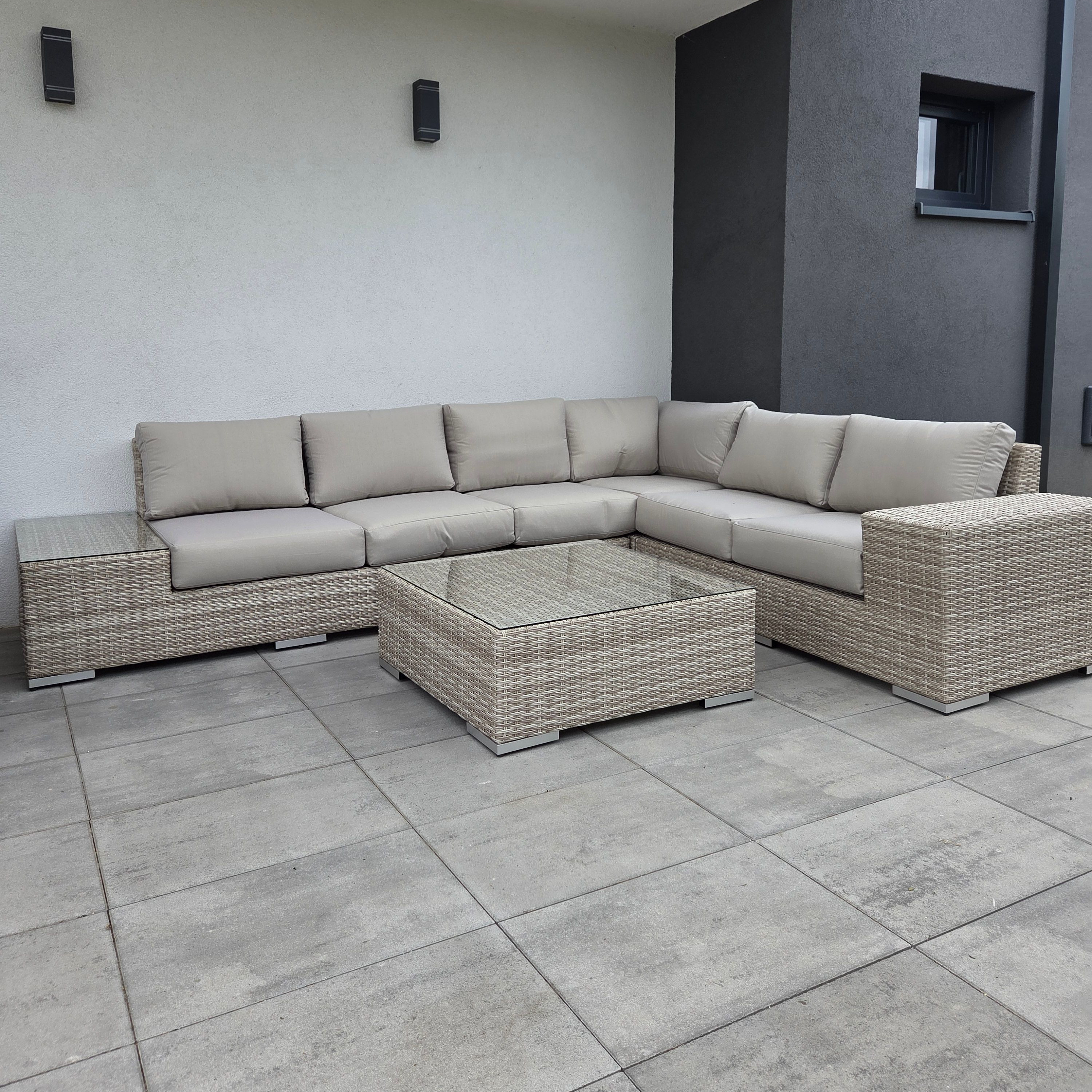 Narożnik technorattan AVOCADO Beige zdjęcie realizacji 4