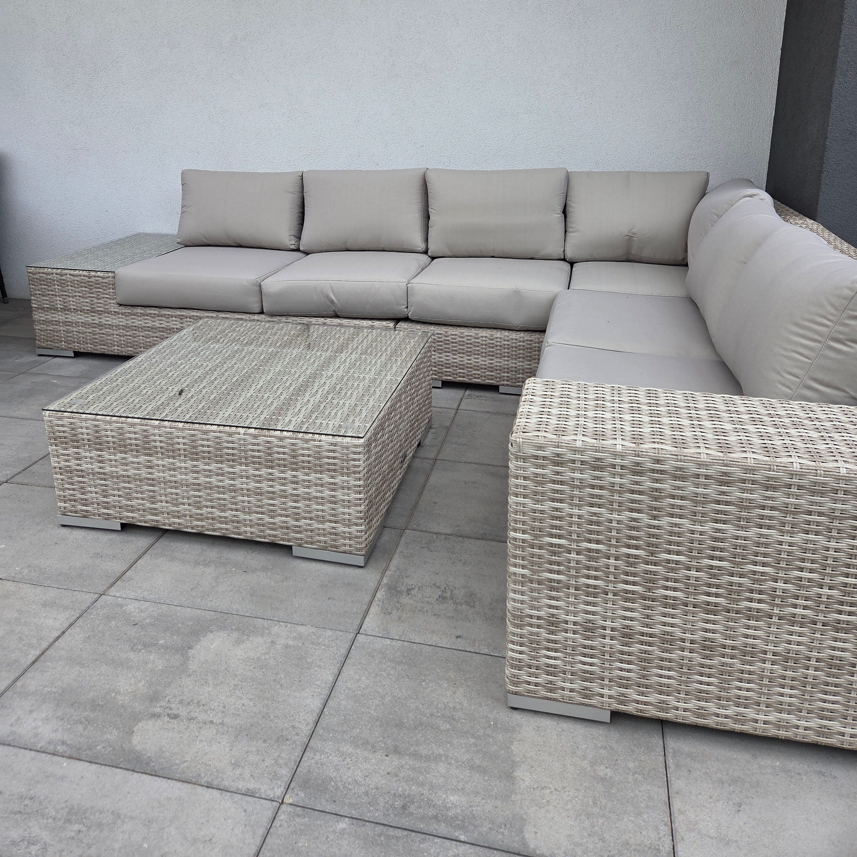 Narożnik technorattan AVOCADO Beige zdjęcie realizacji 5