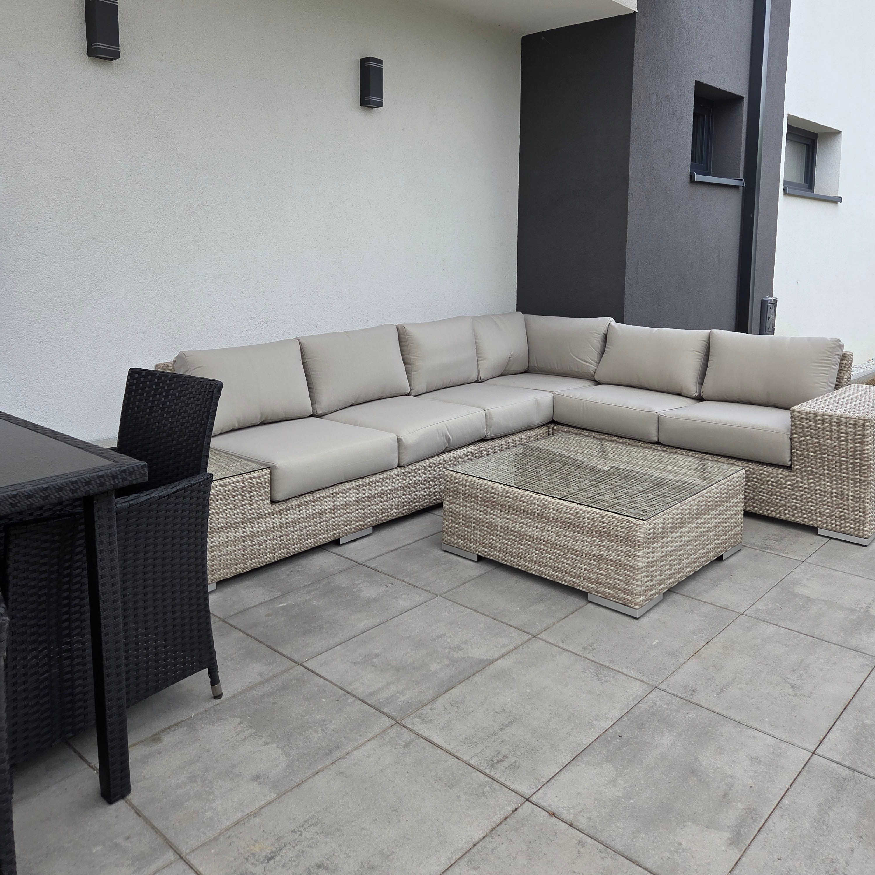 Narożnik technorattan AVOCADO Beige zdjęcie realizacji 6