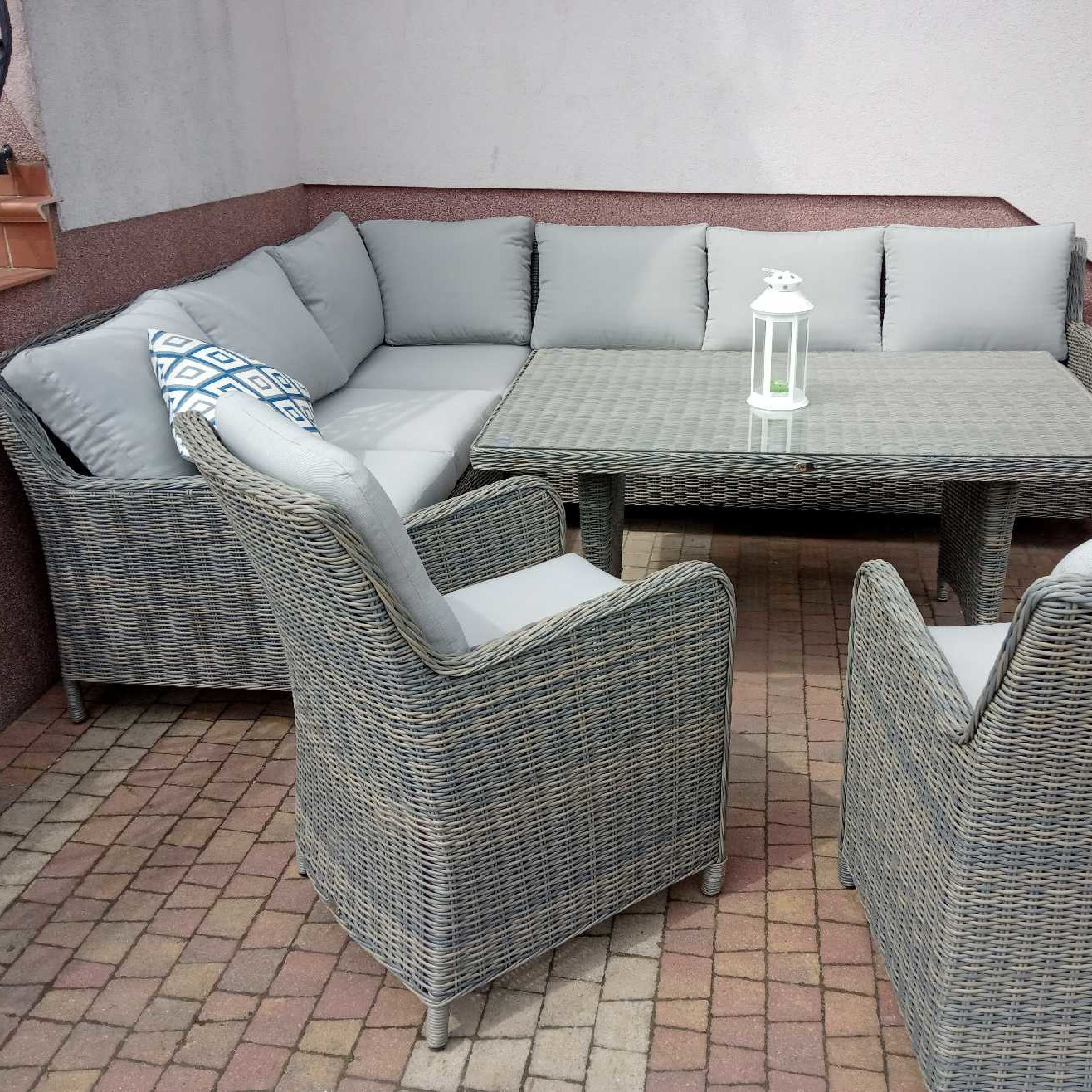 Narożnik z technorattanu MARYLAND Stone Grey zdjęcie realizacji 1