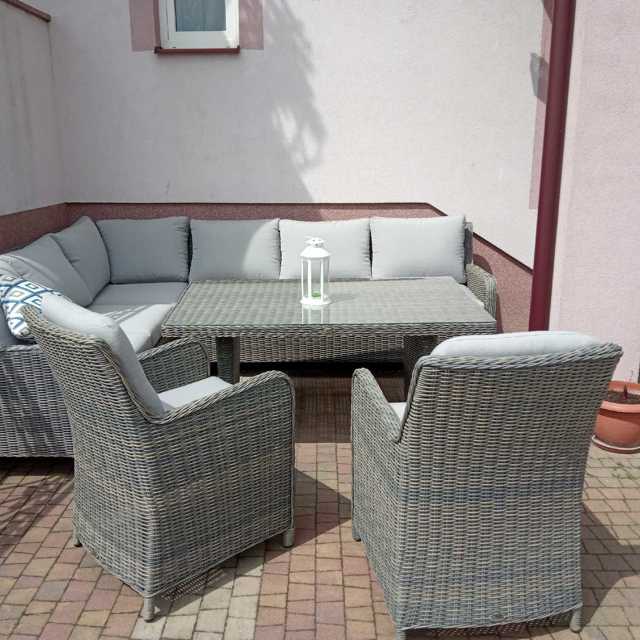 Narożnik z technorattanu MARYLAND Stone Grey zdjęcie realizacji 2