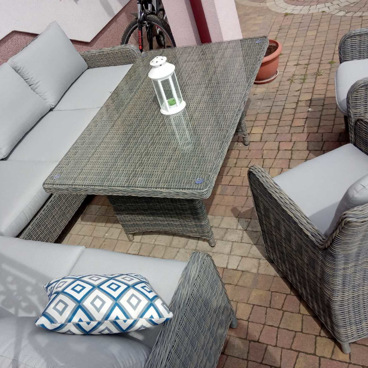 Narożnik z technorattanu MARYLAND Stone Grey zdjęcie realizacji 3