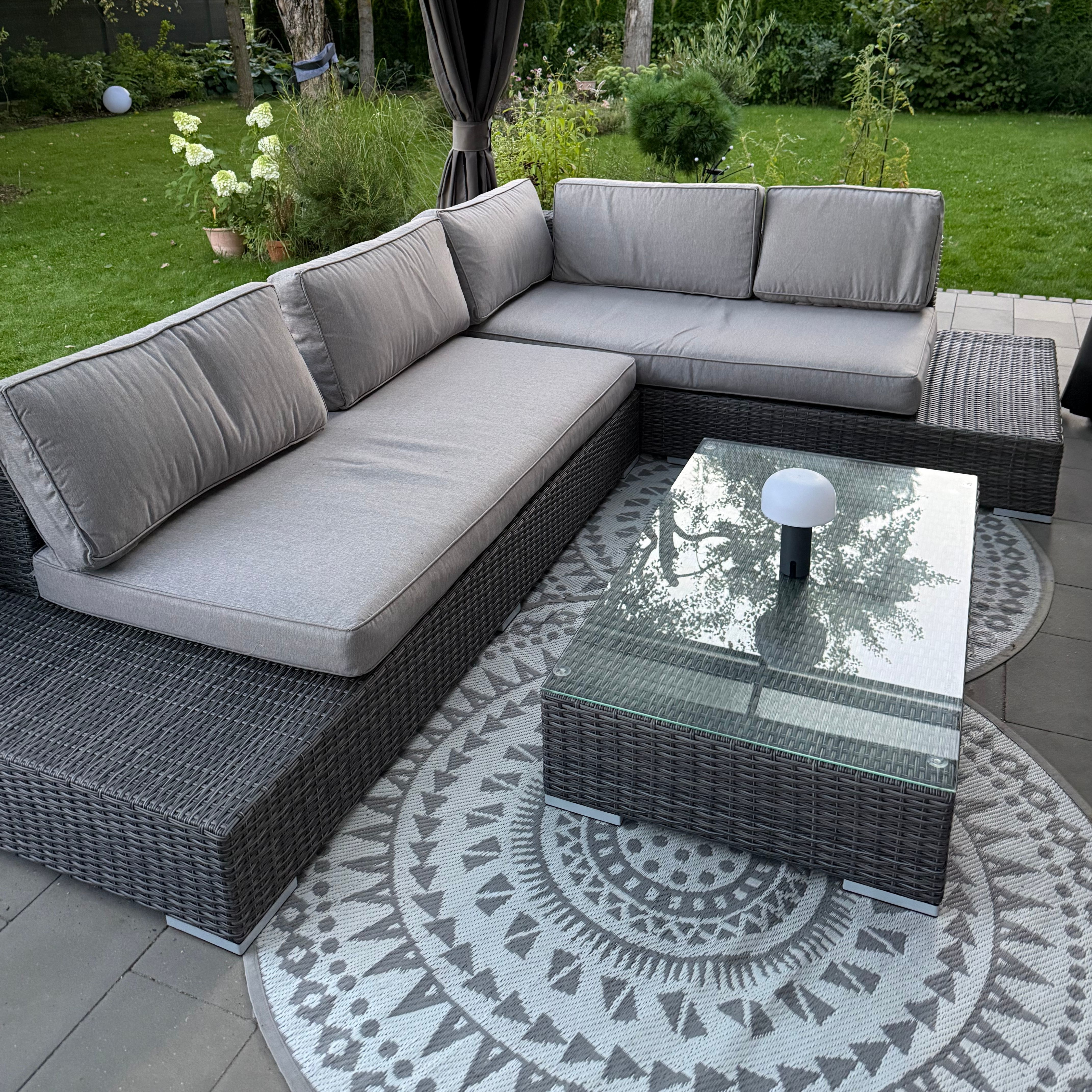 Narożnik technorattanowy VERONA Dark Grey zdjęcie realizacji 8