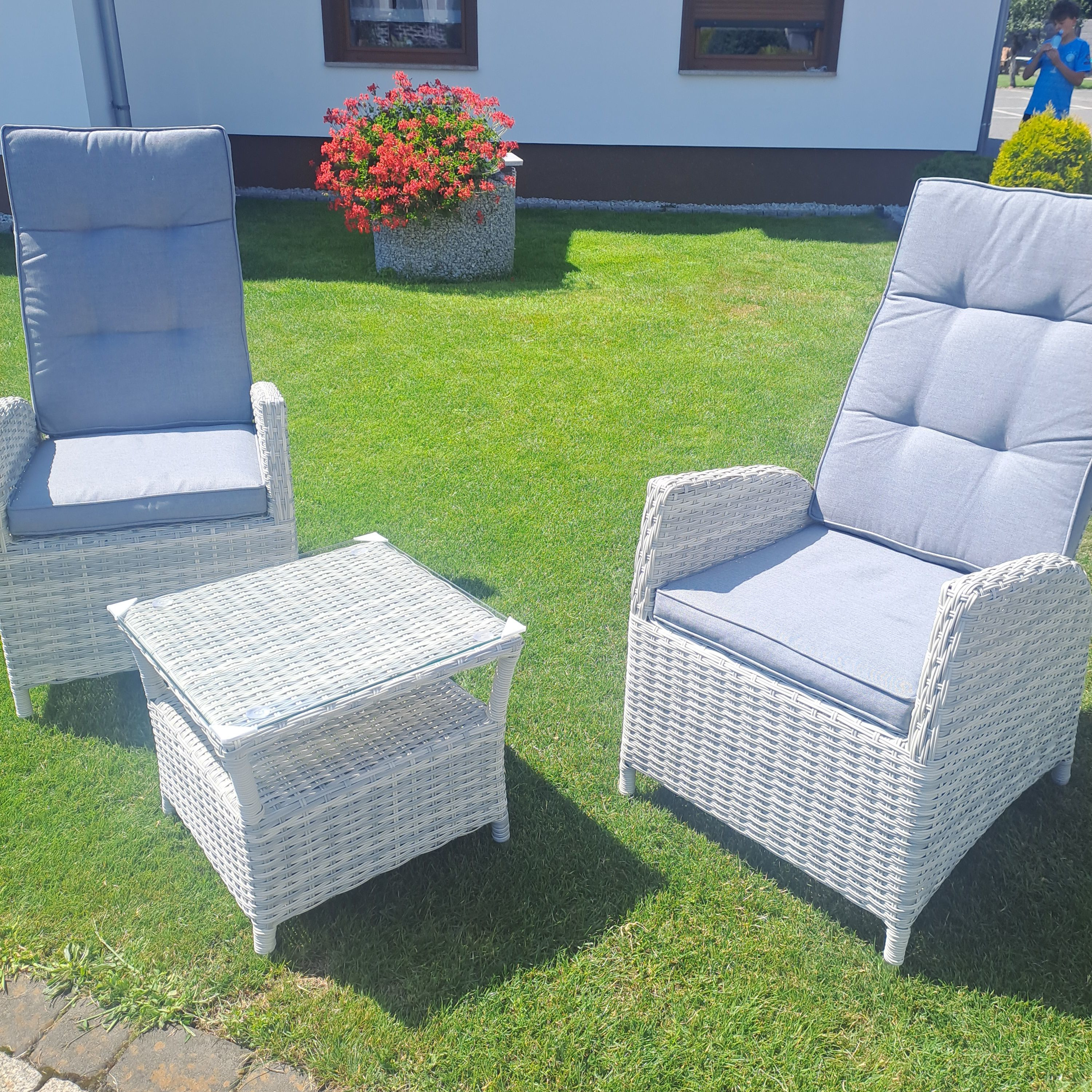 Zestaw wypoczynkowy MALTA DUO White Grey zdjęcie realizacji 2