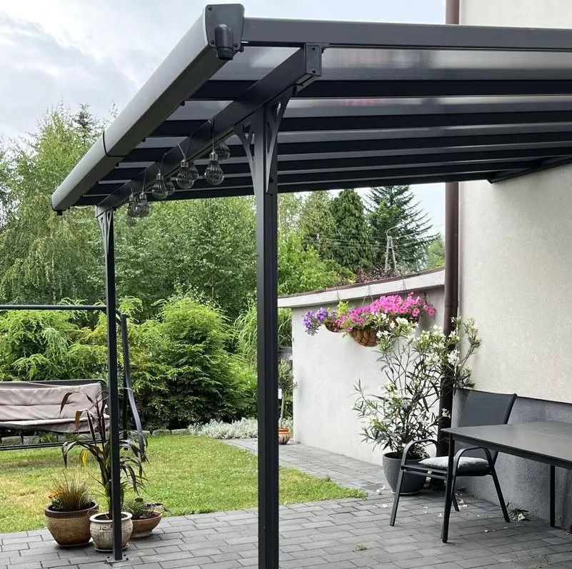 Wiata tarasowa ATLANTA 3,7x3m Cold Grey zdjęcie realizacji 3