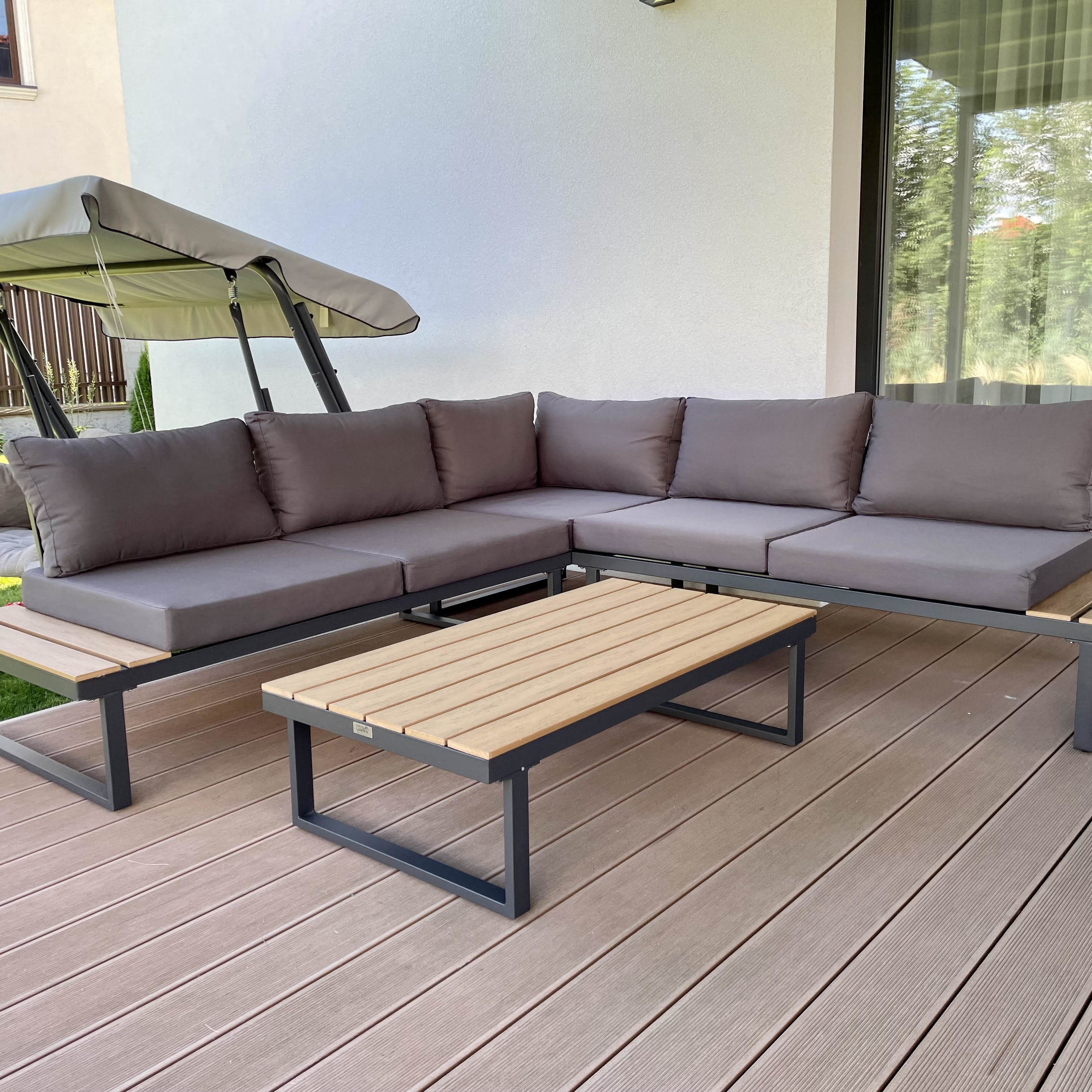 Narożnik wypoczynkowy EMERSON Dark Grey zdjęcie realizacji 6