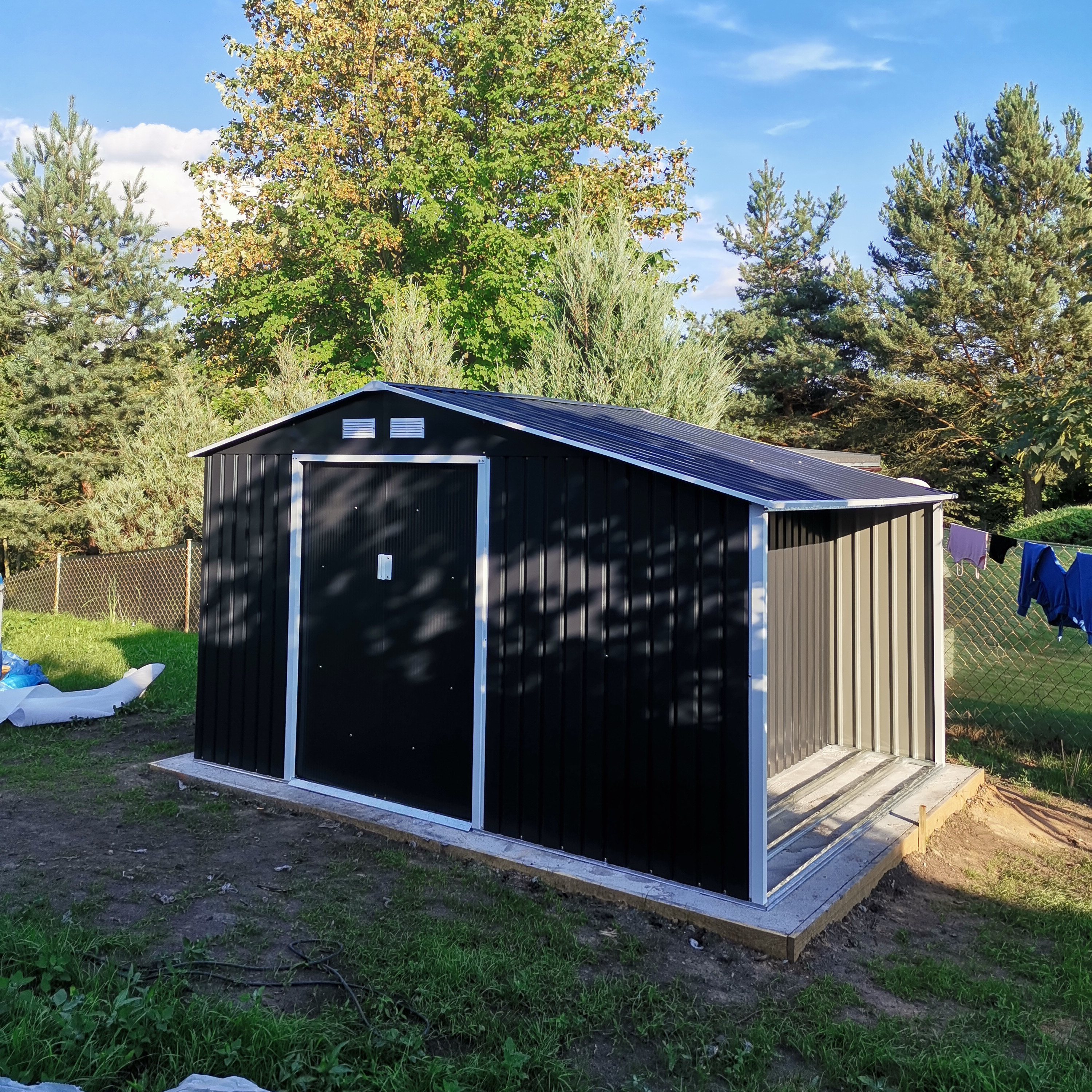 Domek narzędziowy MADISON 342x255cm Cold Grey - Hardmaister zdjęcie realizacji 4