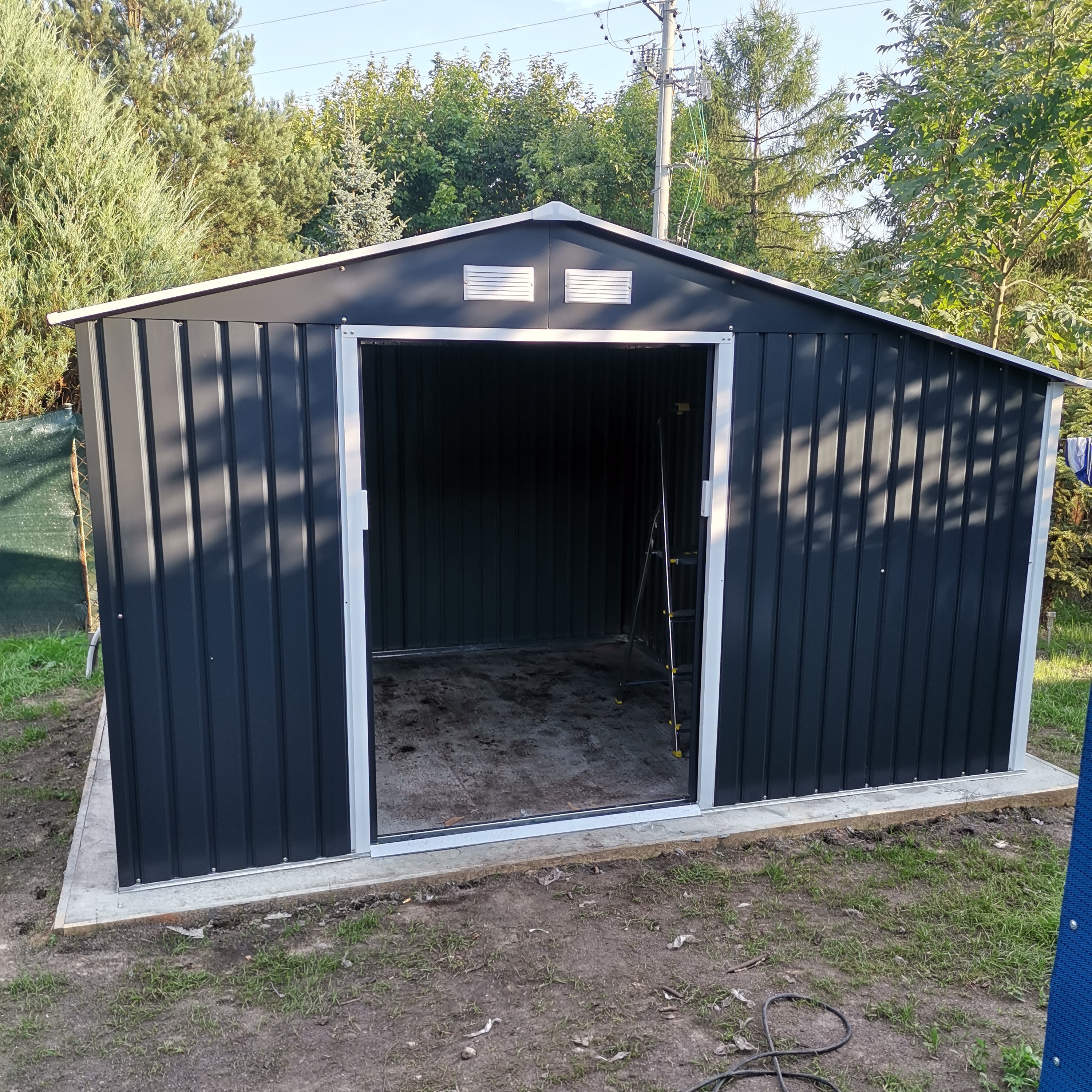 Domek narzędziowy MADISON 342x255cm Cold Grey - Hardmaister zdjęcie realizacji 6