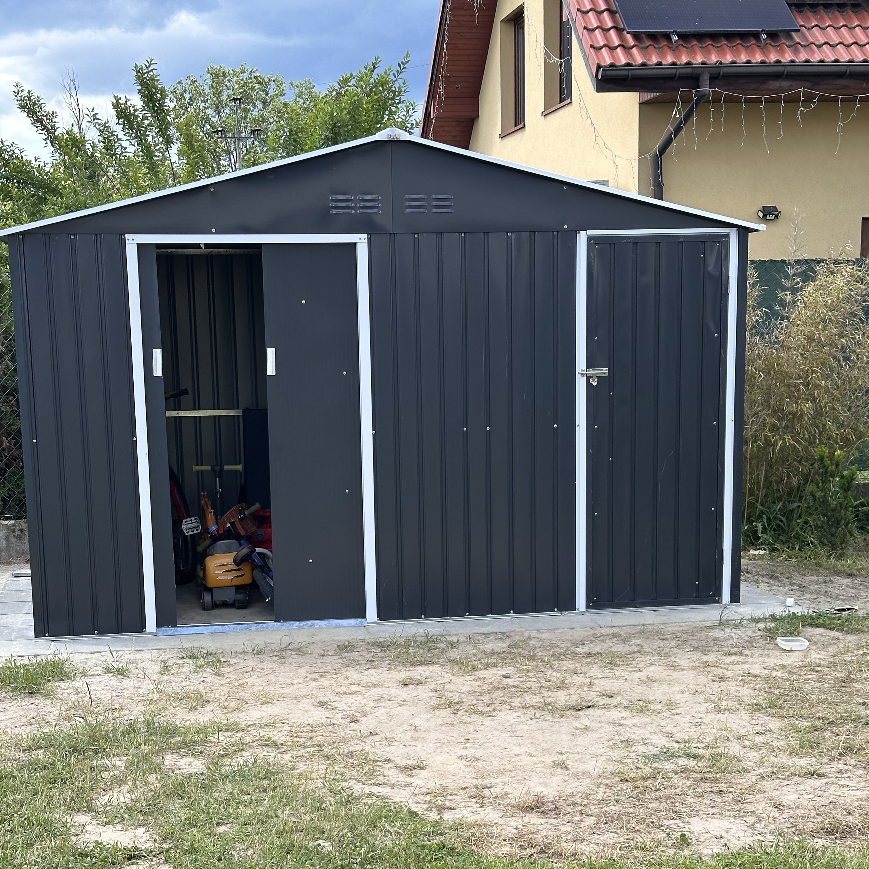 Domek narzędziowy FALCON 340x194cm Cold Grey - Hardmaister zdjęcie realizacji 4
