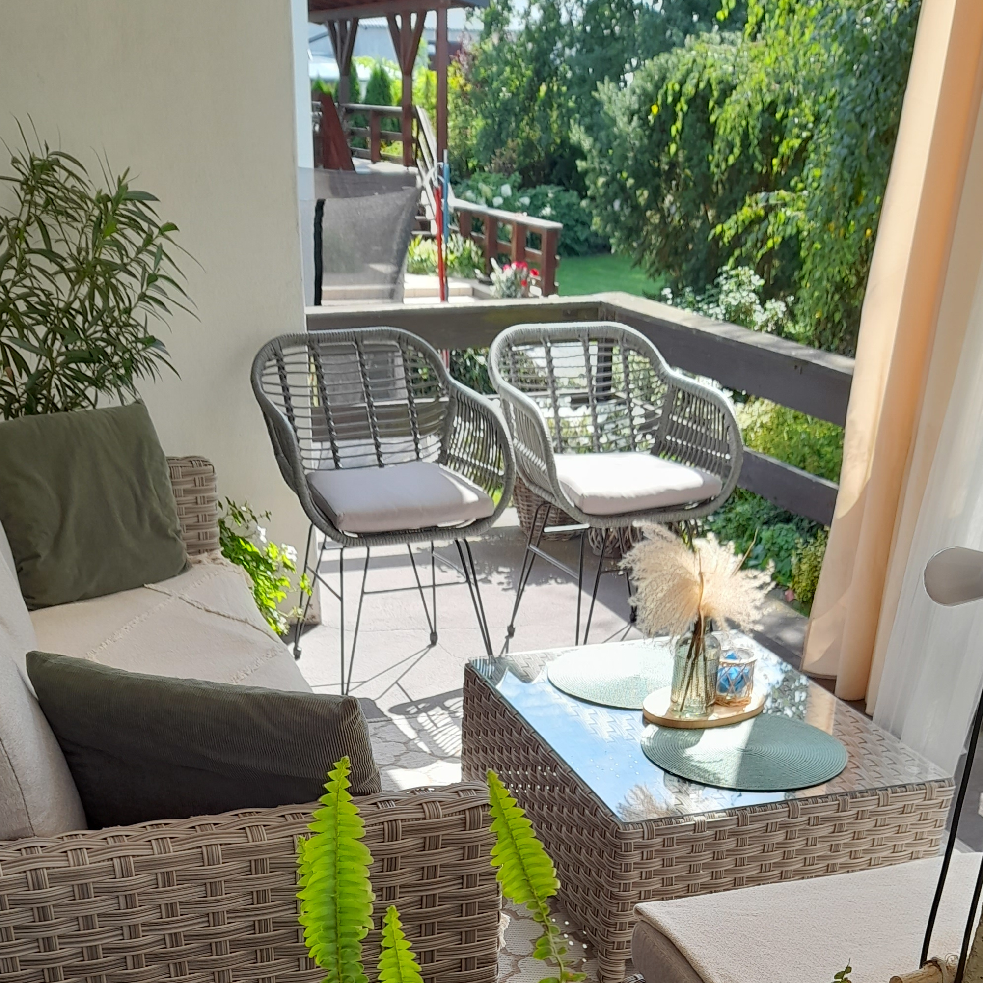 Zestaw na balkon KUBU 2+1, Grey - FOCUS GARDEN zdjęcie realizacji 1
