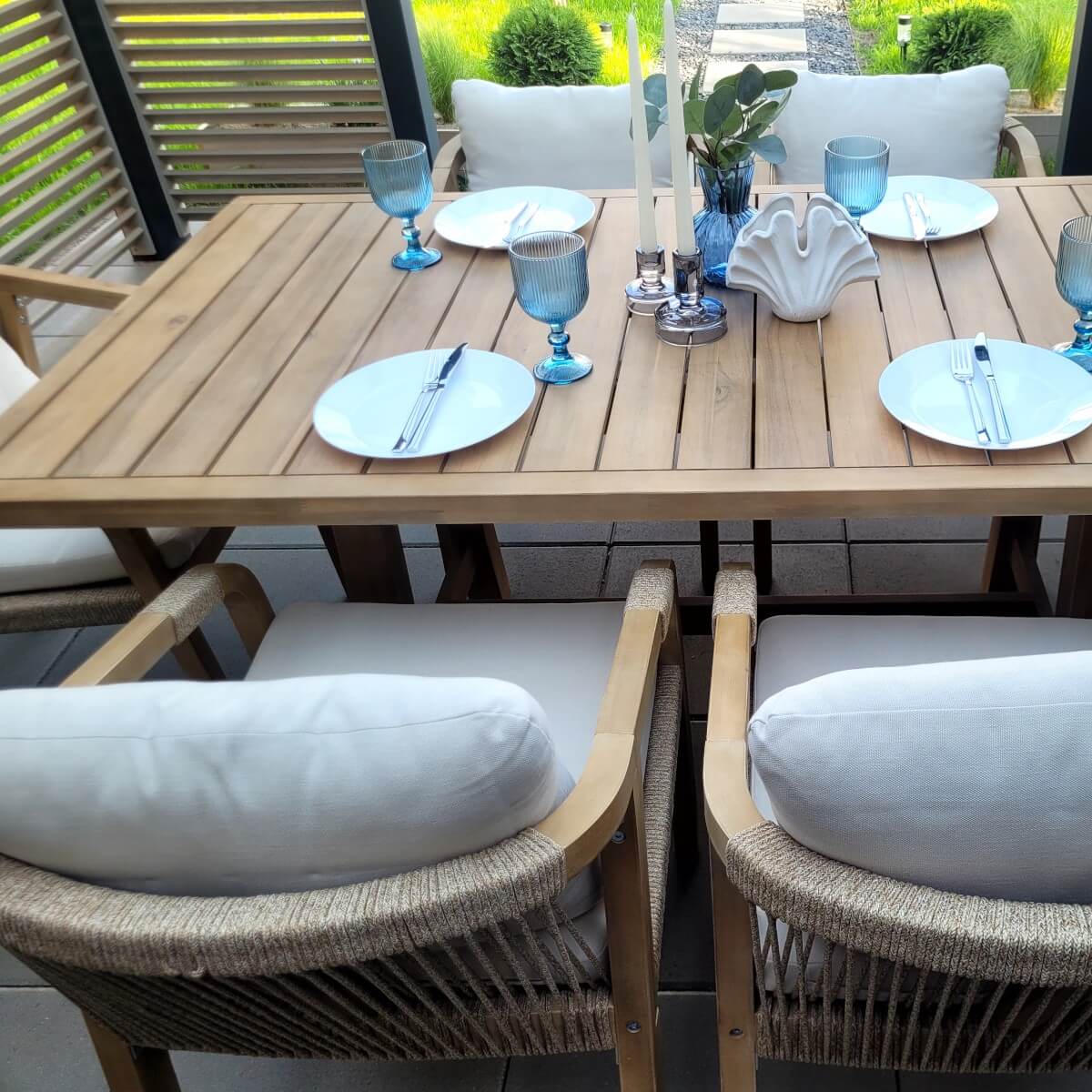 Zestaw mebli jadalnianych do ogrodu MARIGOLD 6+1 dining - FURRORE zdjęcie realizacji 2