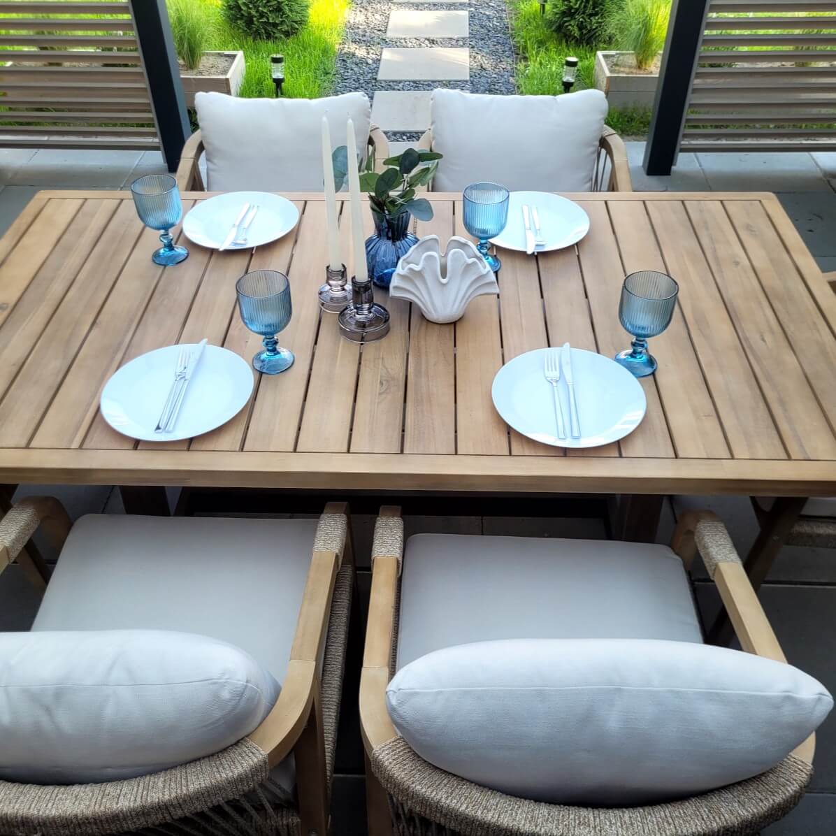Zestaw mebli jadalnianych do ogrodu MARIGOLD 6+1 dining - FURRORE zdjęcie realizacji 5